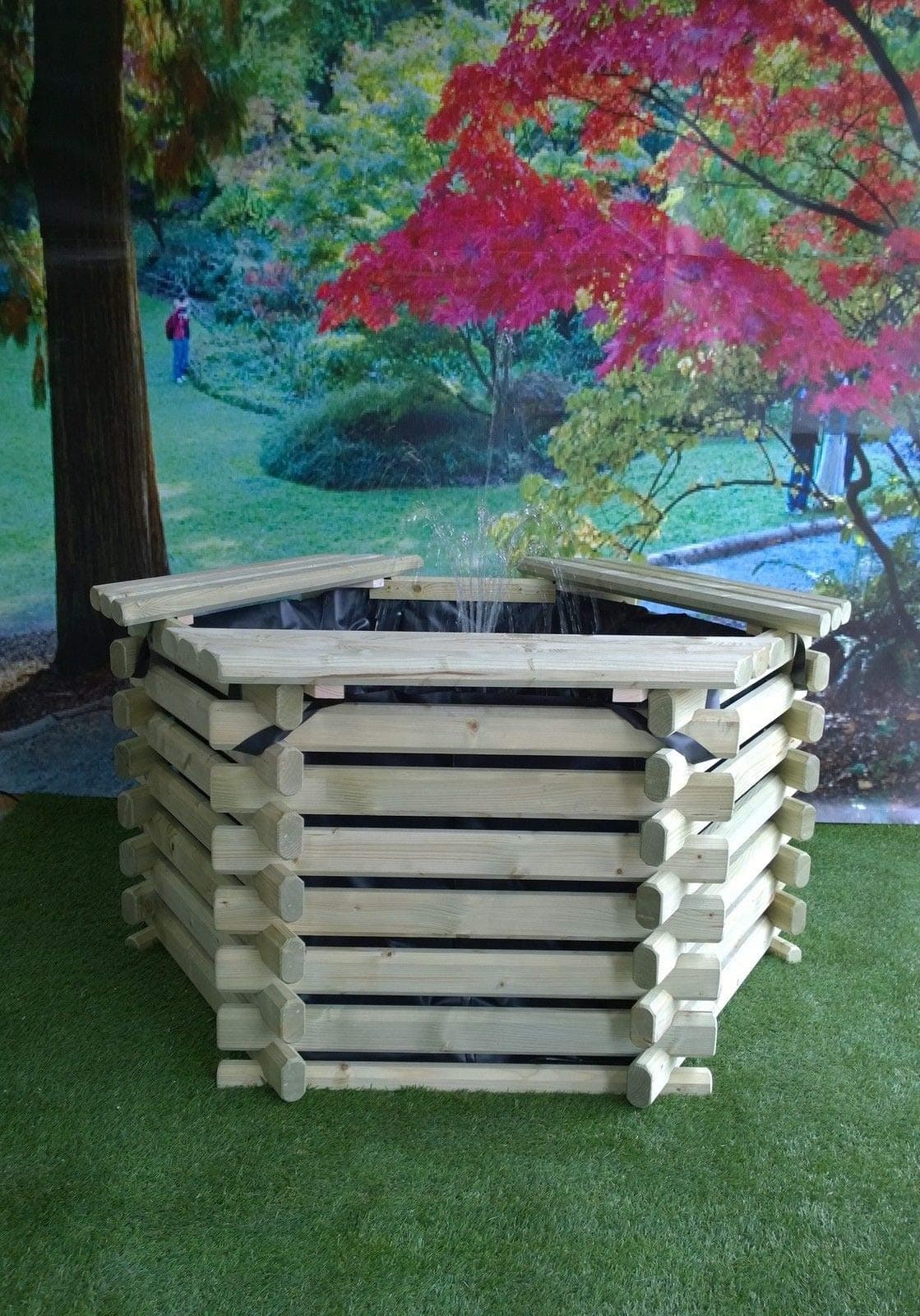 GARDEN POOL 75 GALLON WITH PVC LINER + PUMP & CABLE - FISH POND TANK