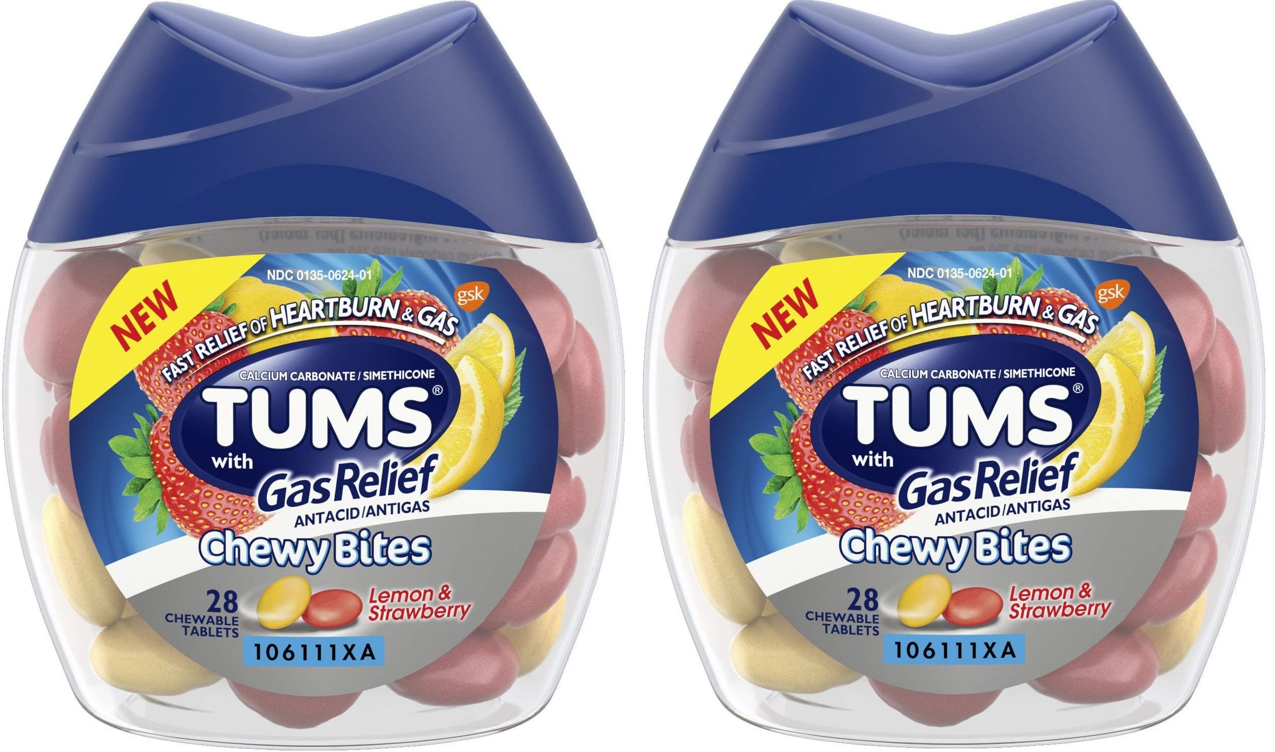 Chewy Bites + Gas Relief, 28 Count (Pack of 2)