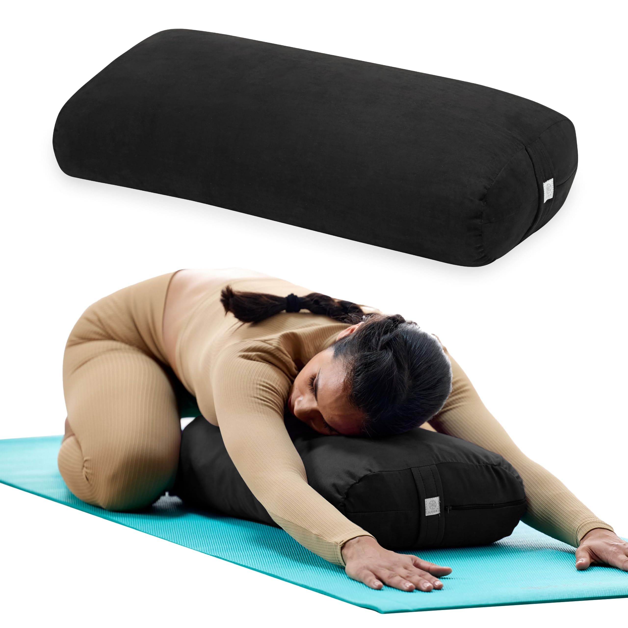 Gaiam Yoga Bolster Rectangular Meditation Pillow