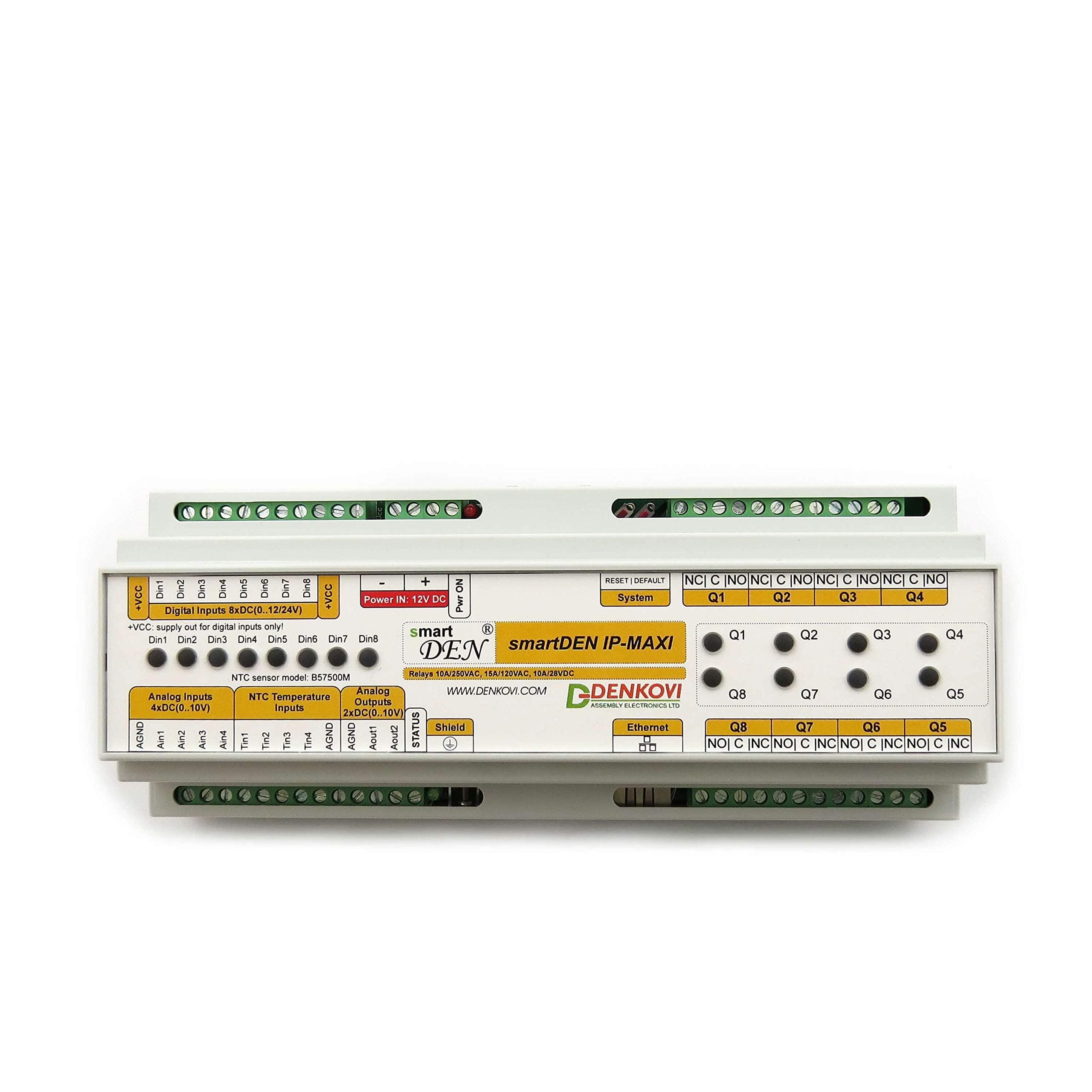 smartDEN Maxi - I/O Relay Module SNMP, HTTP with DIN Rail Box 24V
