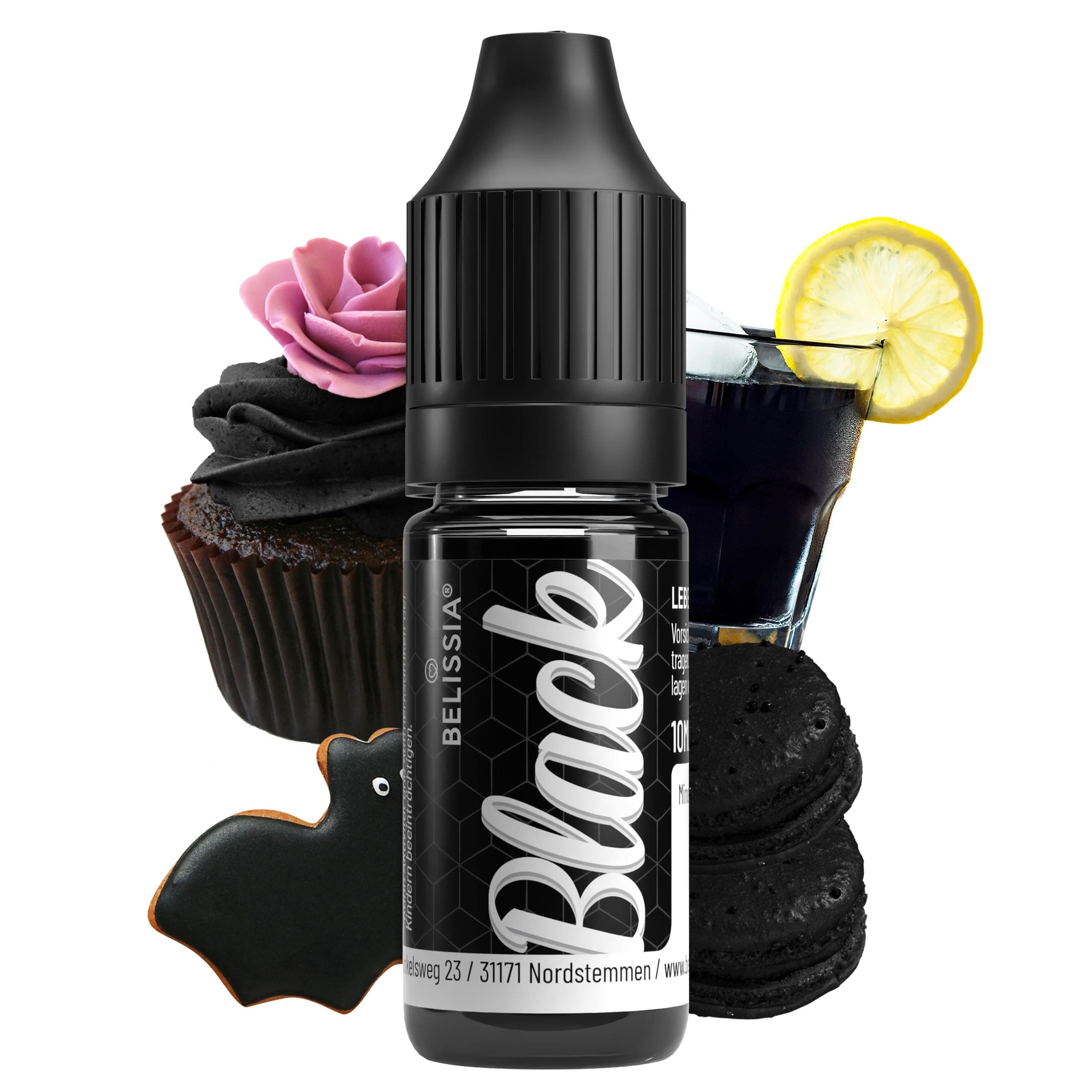 food colouring black -10ml liquid & highly concentrated - food-safe food colouring for baking, cooking, fondant & DIY - vegan, strong colouring, neutral taste