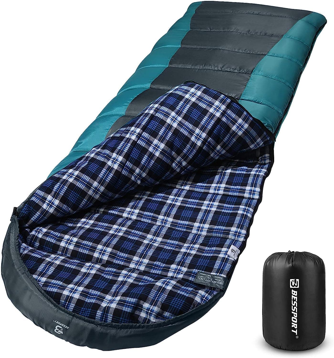 Schlafsack Flannel für Camping 3-4 Jahreszeiten - 10 °C-20°C | Winter Schlafsack Leichtgewichtig, Wasserdicht und Warm für Erwachsene und Kinder,Rucksackreisen,Camping, Wandern und Reisen