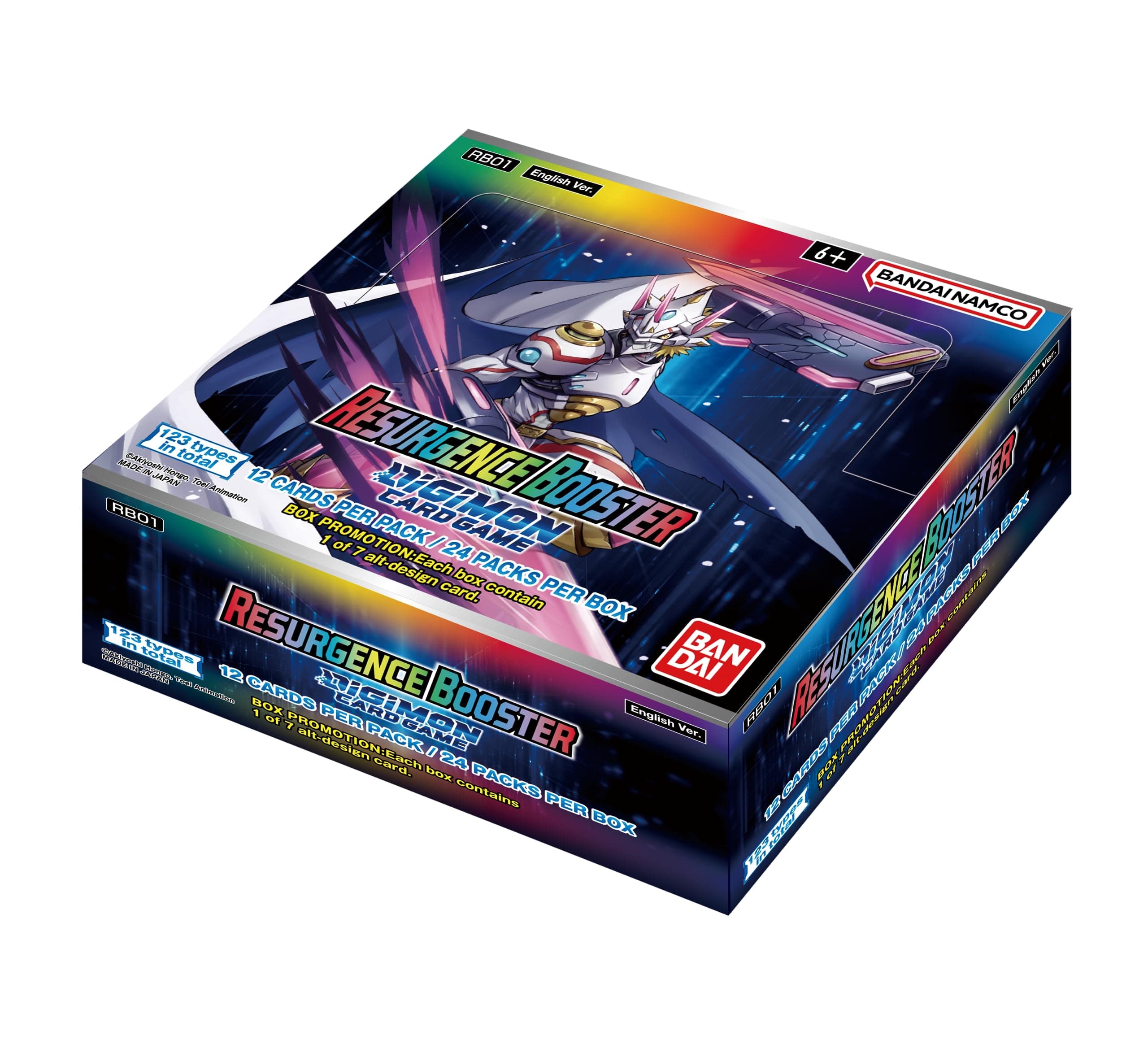 Digimon Card Game: Resurgence (RB01) - Booster Display | Trading Card Game | Ages 6+ | 2 Players | 20-30 Minutes Playing Time