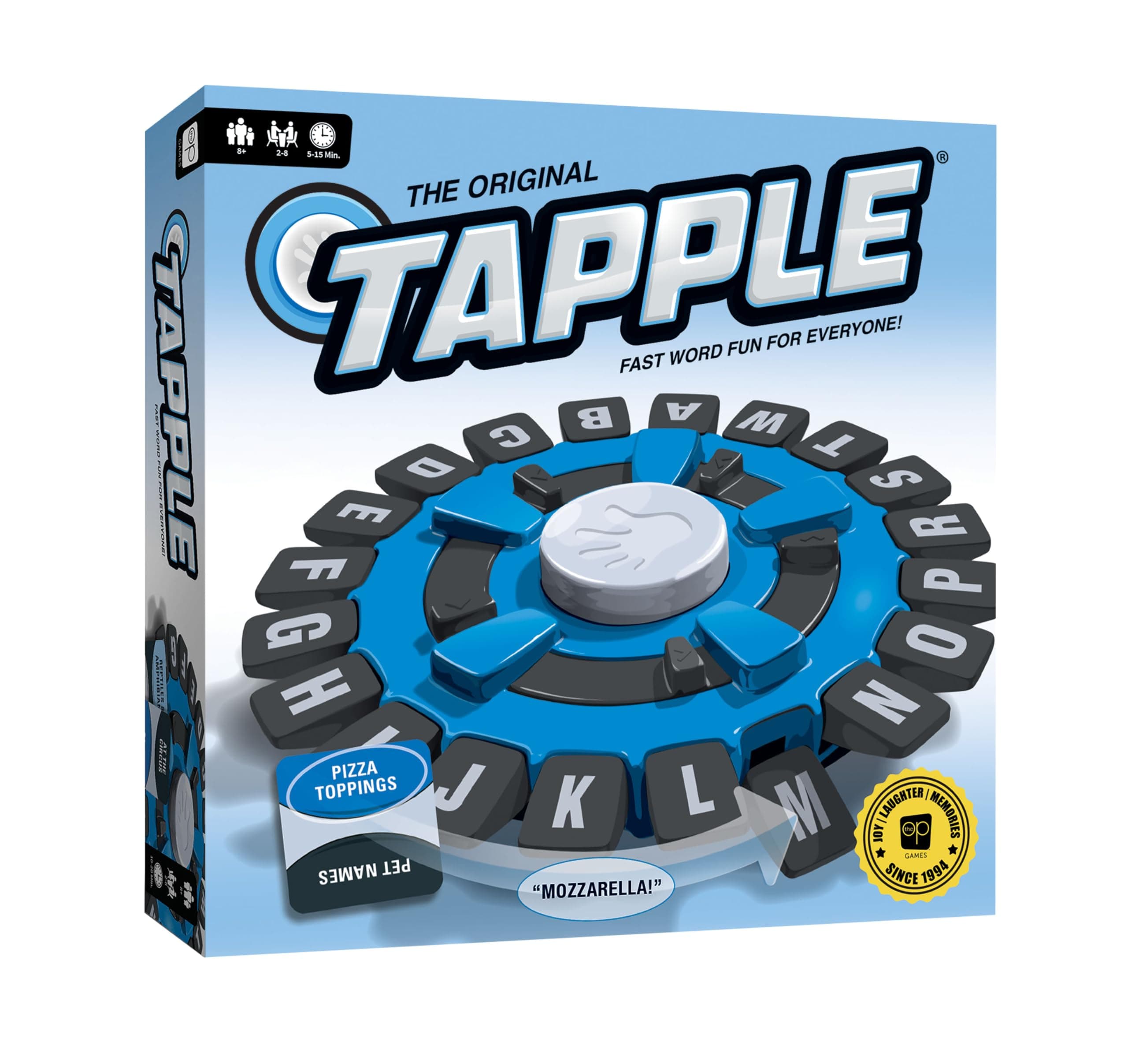 USAopoly Tapple Word Game | Fast-Paced Family Board Game | Choose A Category & Race Against The Timer To Be The Last Player | Learning Game Great For All Ages