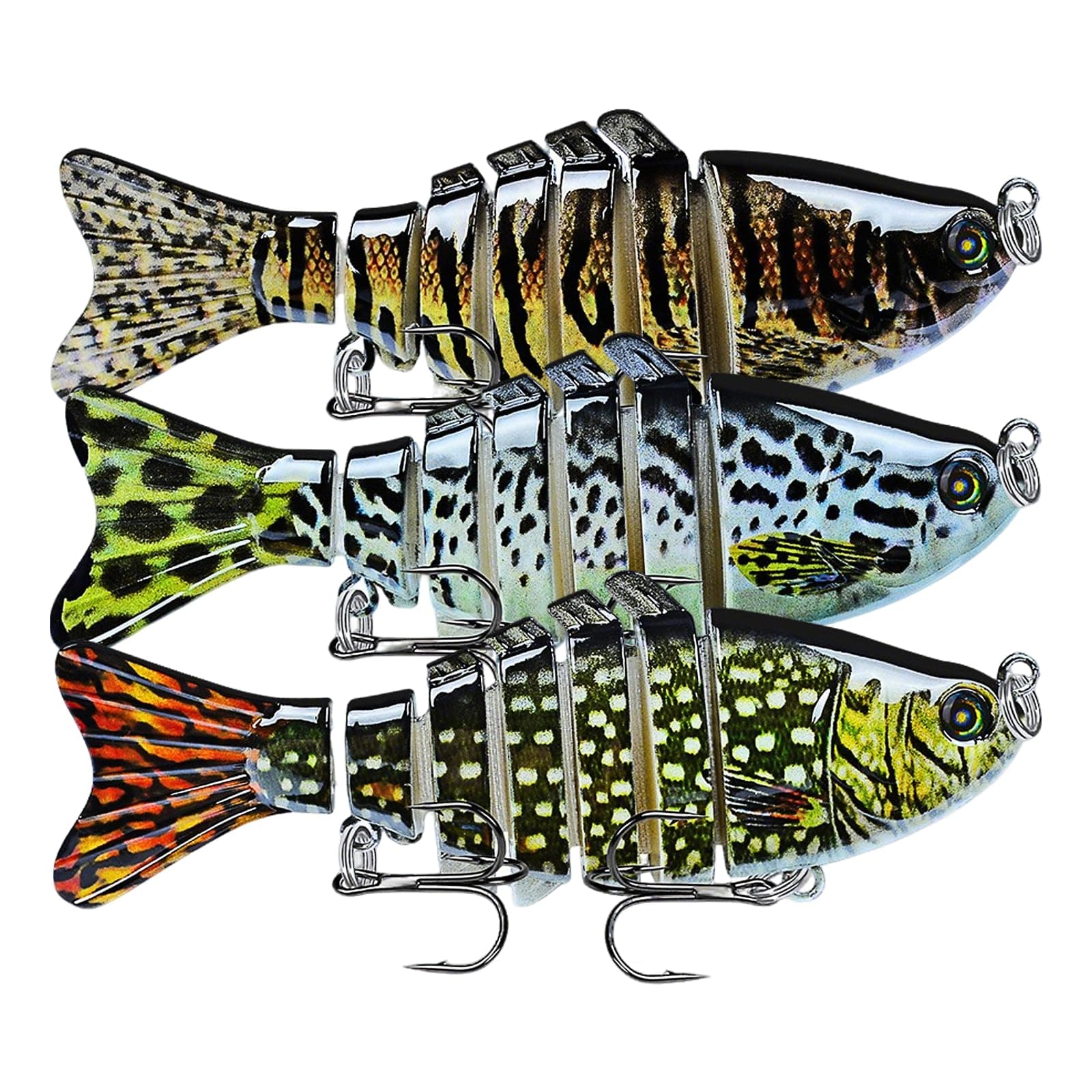 Fishing Lures Multi Jointed Fish Fishing Kits Slow Sinking Lifelike Swimbait Freshwater and Saltwater Crankbaits for Bass Trout Bass Lures