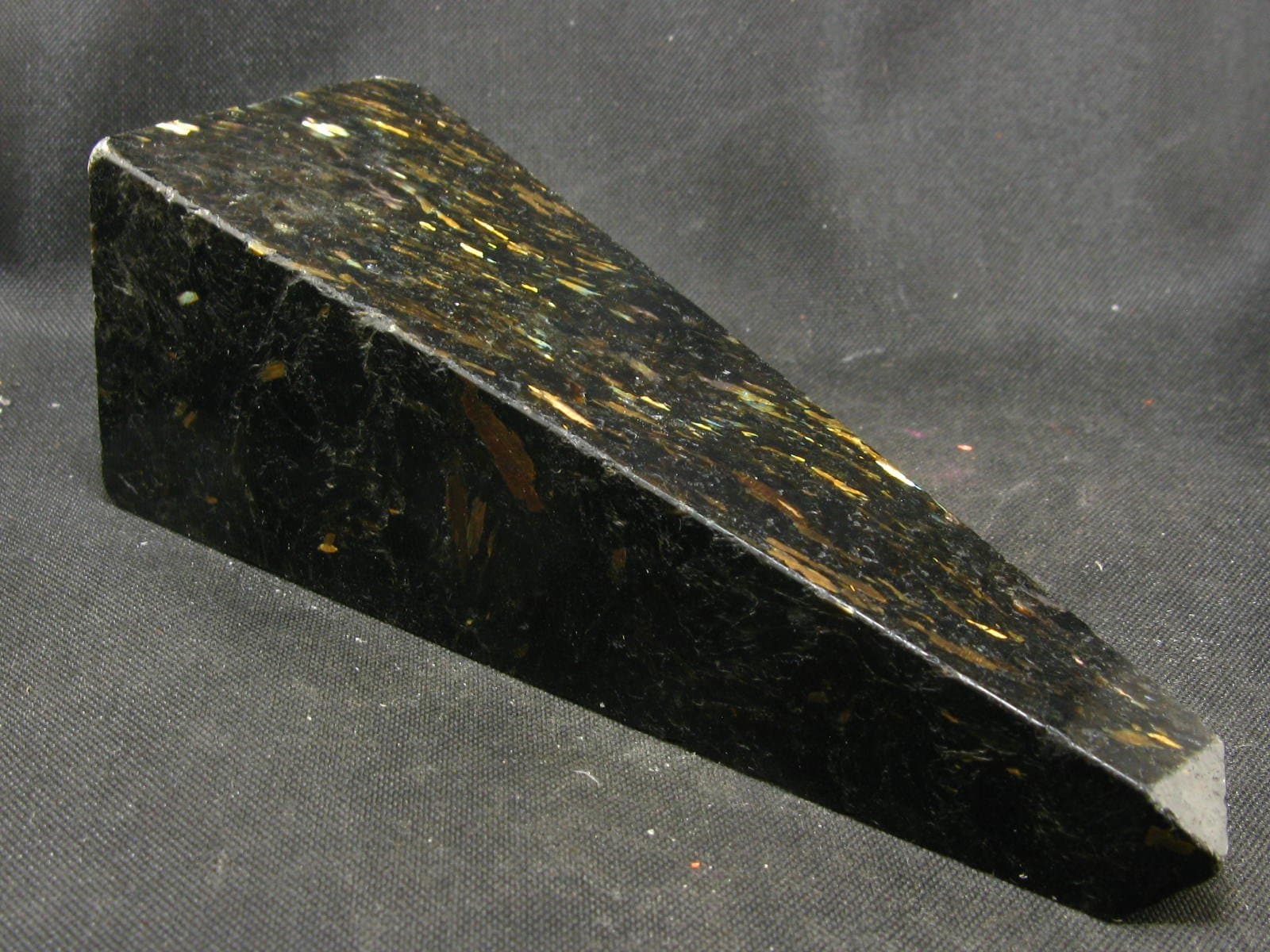Nuummite Pyramid Obelisk From Greenland - 3.8"