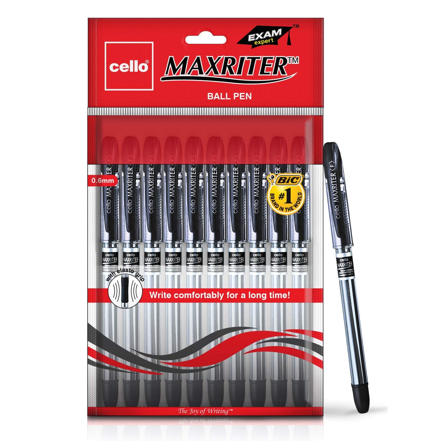 Maxriter Ball Pen Set - Pack of 10 (Black)