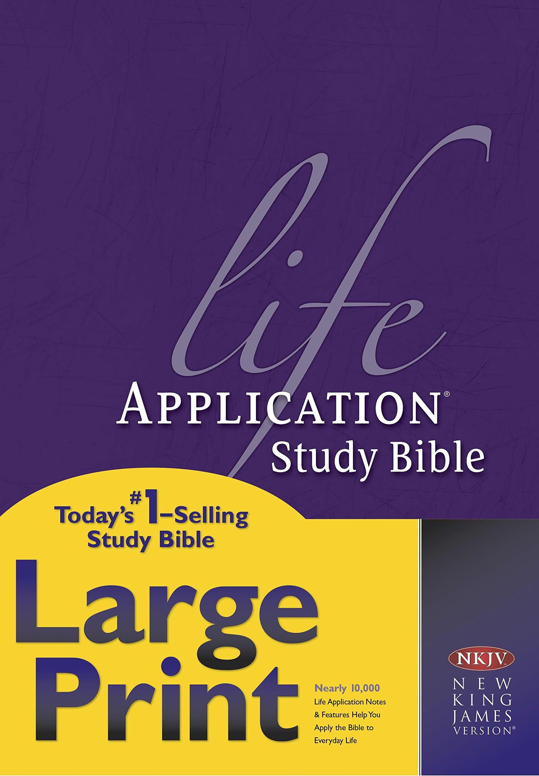 NKJV Life Application Study Bible Large Print Hardcover: New King James Version Hardcover – Large Print, 1 Aug. 2013