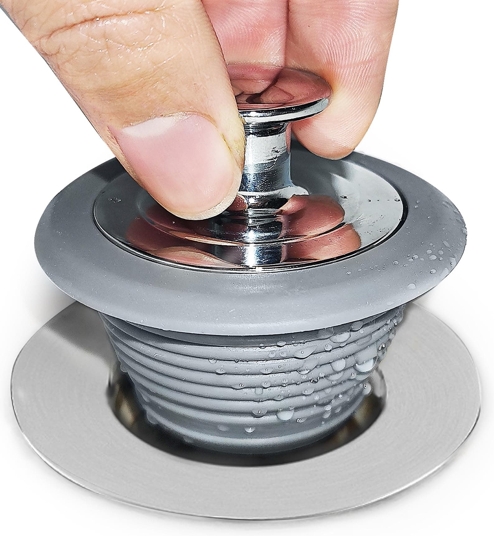 Bathtub Drain Stopper, Sink Stopper, Tub Stopper, Bathtub Drain Plug, Universal Bathroom Bath Tub Drain Stoppers, Shower Drain Cover Replacement Jets Hair Catcher Topper Rubber Strainers(Patented)