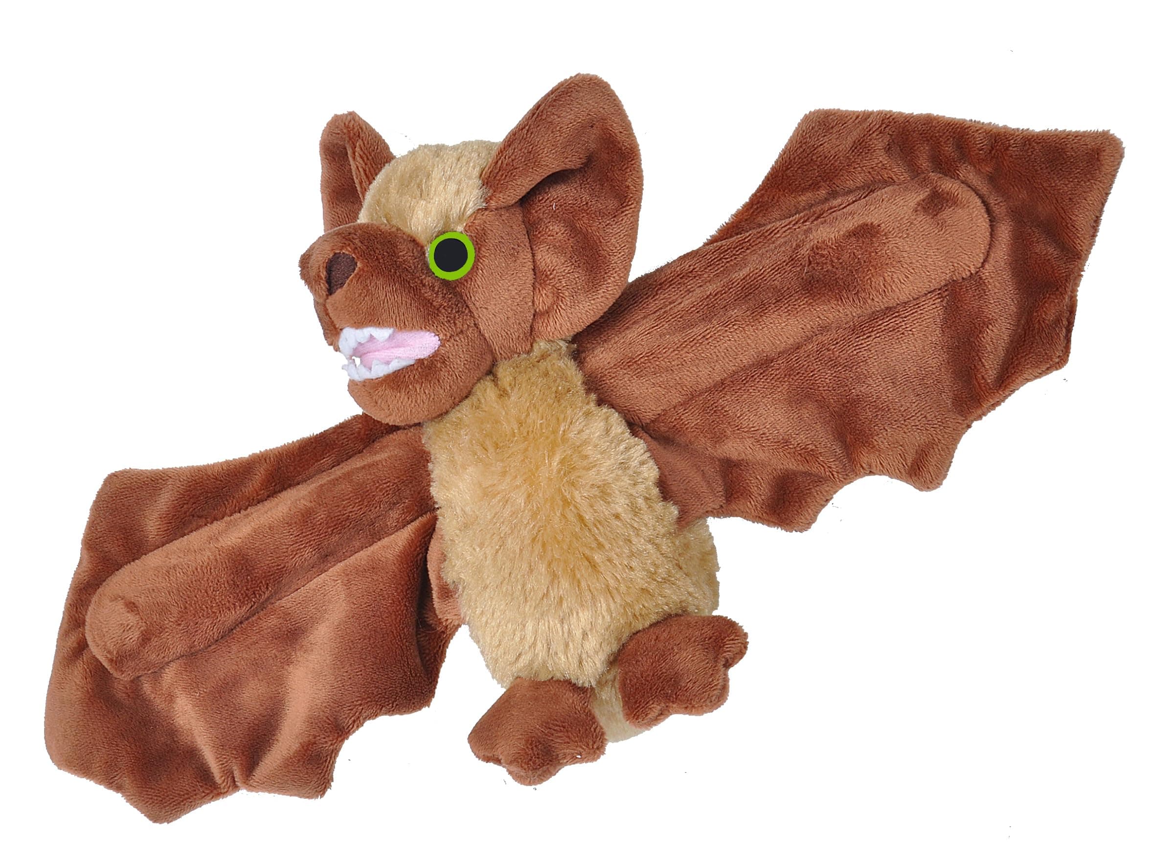 Wild Republic Hugger Brown Bat Plush Slap Bracelet Plush Toy for Kids 8"