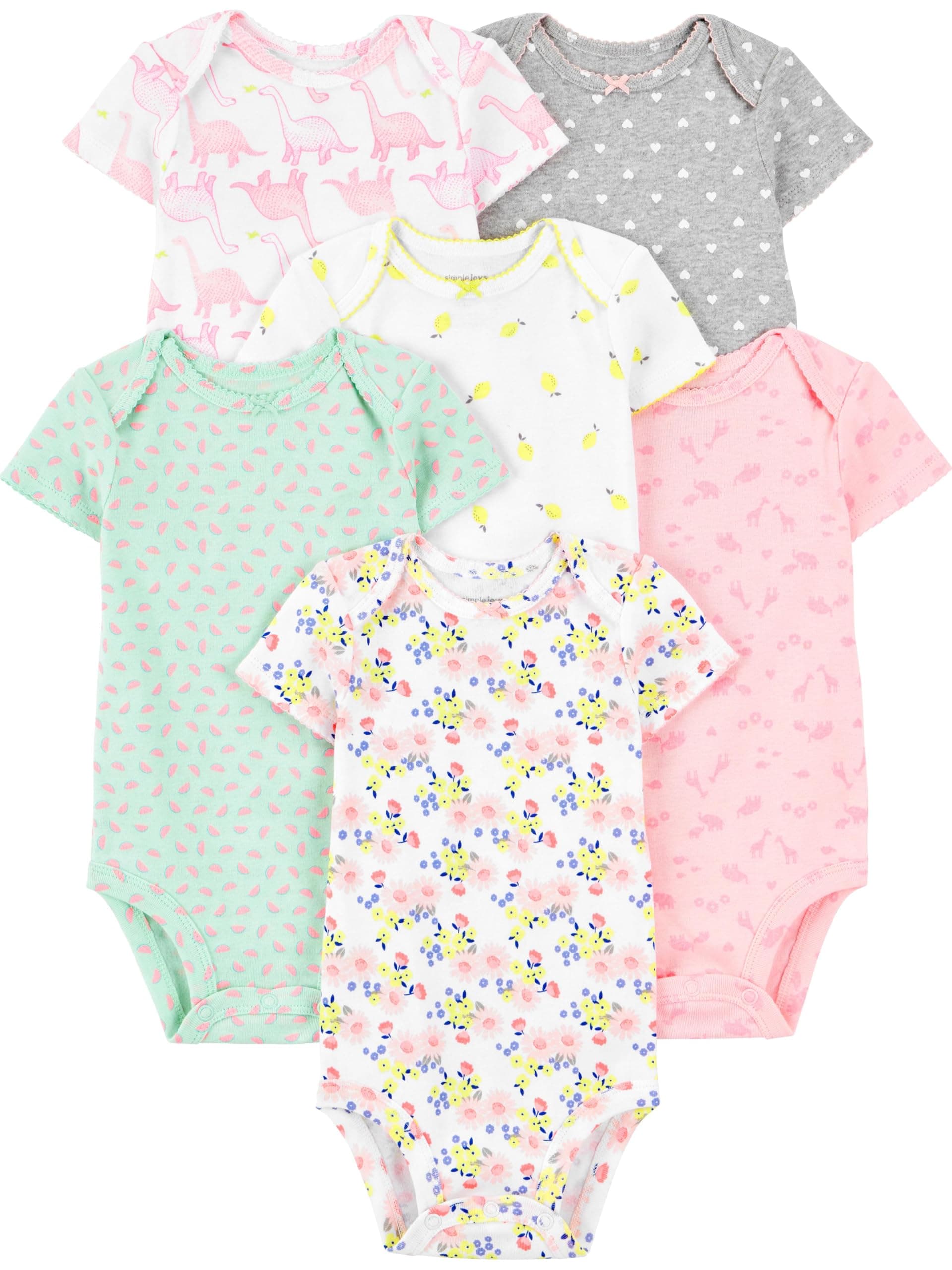 Simple Joys by Carter's Baby Girls' Bodysuit (Pack of 6)