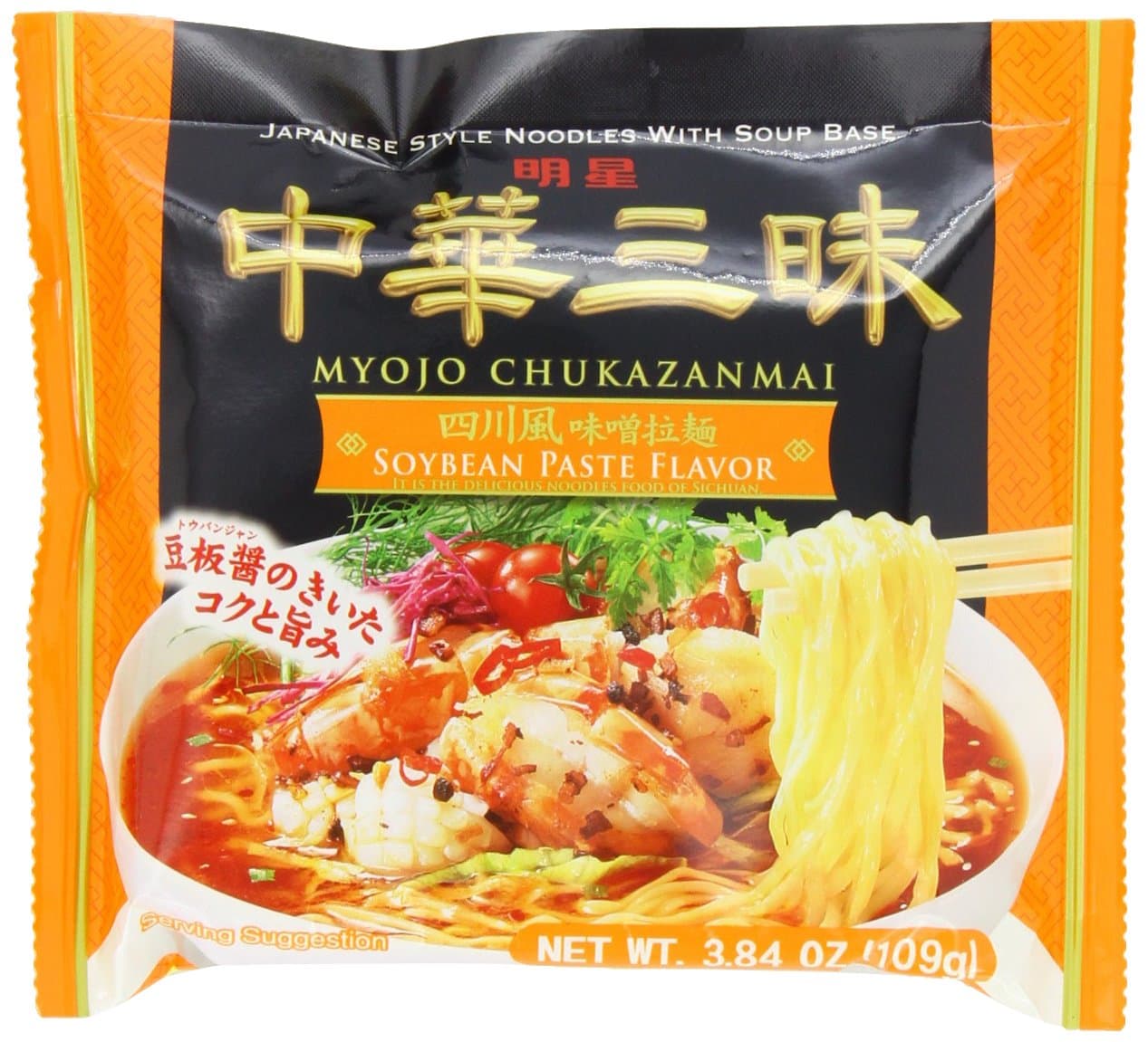 Myojo Chukazanmai Instant Ramen Miso Soybean Paste Flavor, 3.84 Ounce