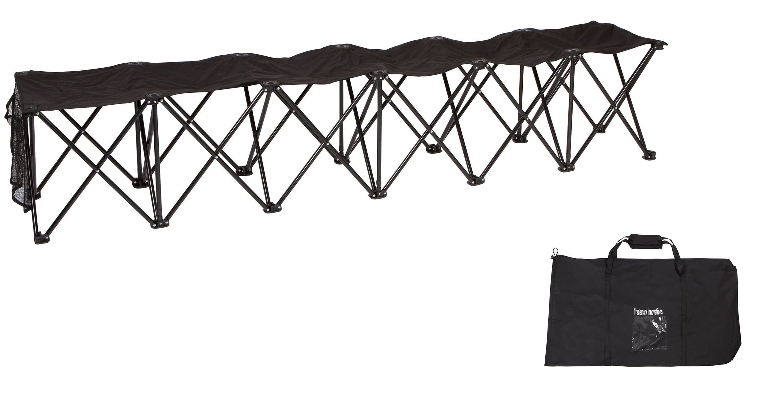 Trademark Innovations Portable 6-Seater Folding Team Sports Sideline Bench