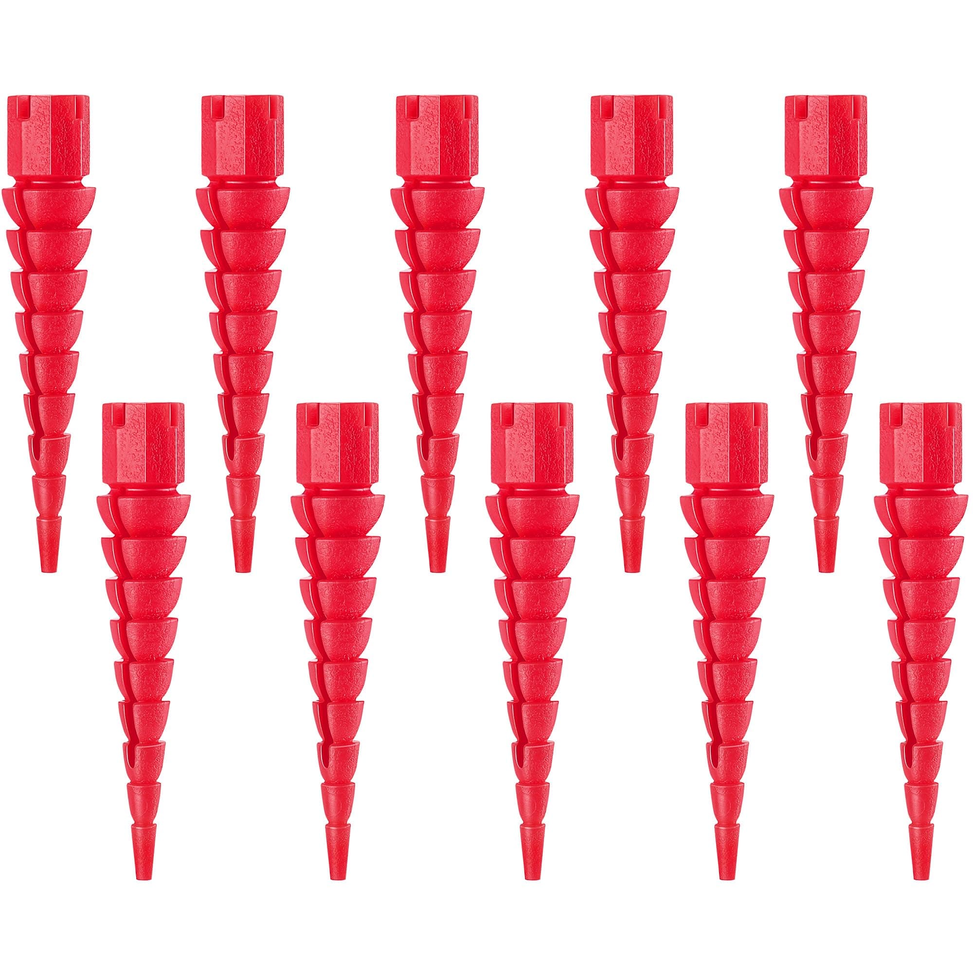 10 Pcs Wood Anchor, Stripped Screw Hole Repair Kit for Wood, Door Hinge Screw Hole Repair Fits Screws Sizes #2 to #16, Red