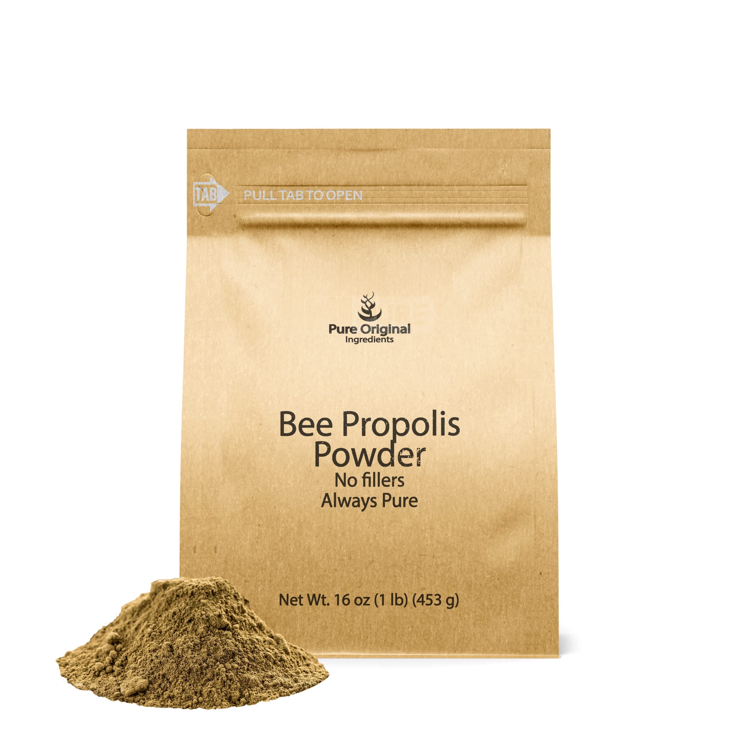 Bee Propolis Powder (1 lb) No Fillers, Lab Verified, Always Pure