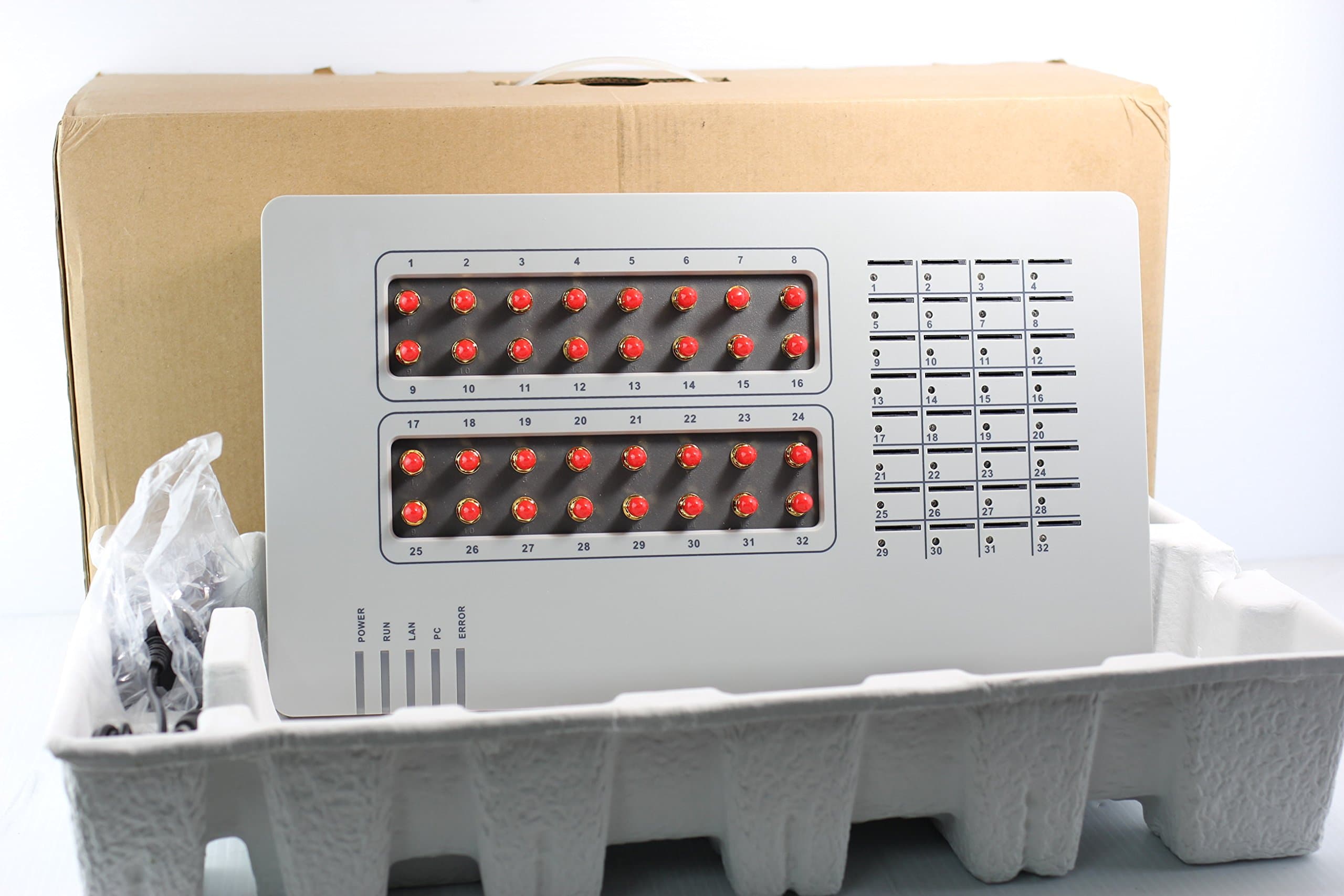 Quad Band 32xGSM SIM Gateway--GoIP-32 SIP IP Phone Adapter-32 channels External antenna