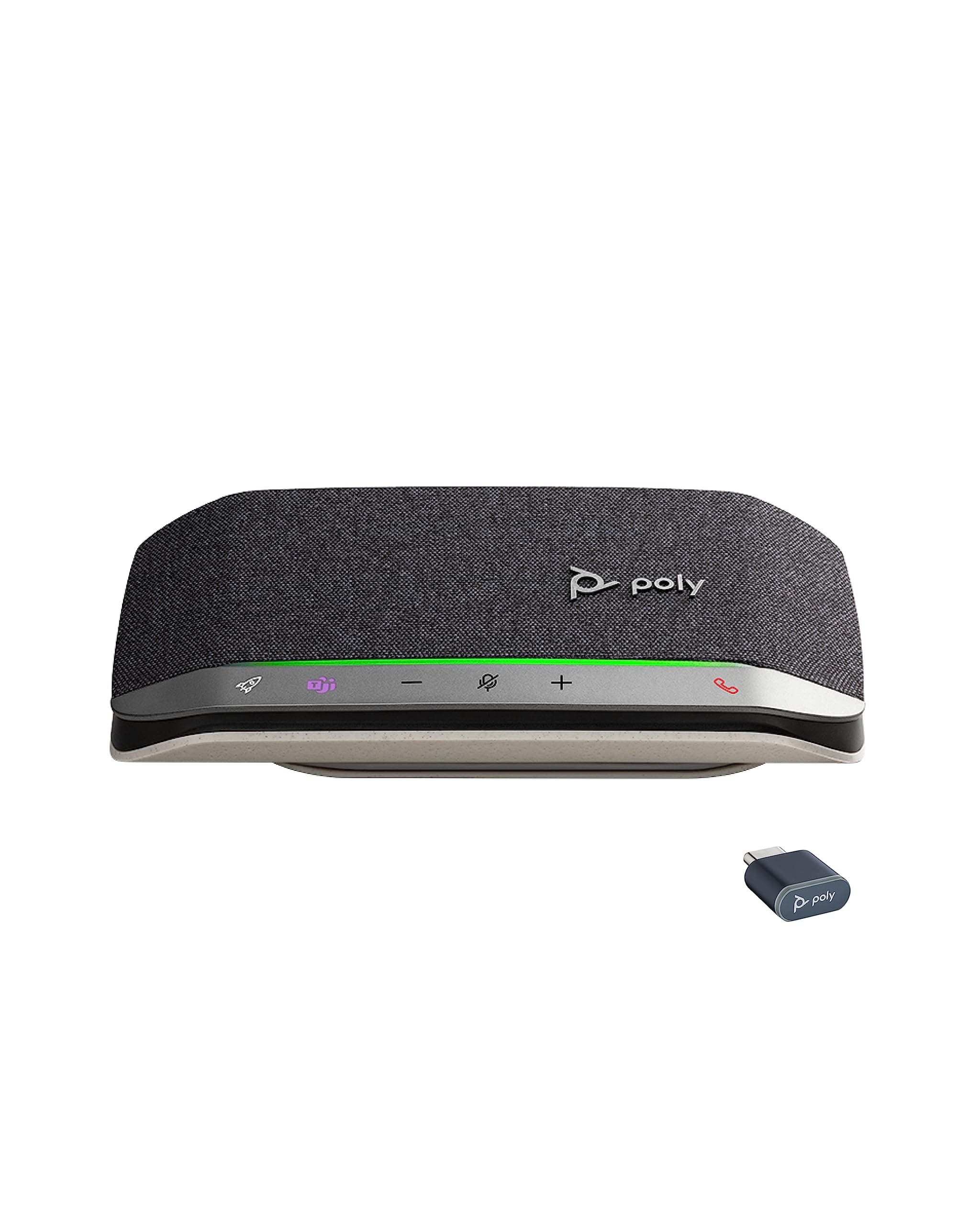 Poly (Plantronics) Sync 20+ Microsoft Teams Certified USB-C Personal Portable Smart Speakerphone, Noise and Echo Reduction, Smartphone via Bluetooth, Up to 20 Hours Talk time, Grey, 8G0X8AA