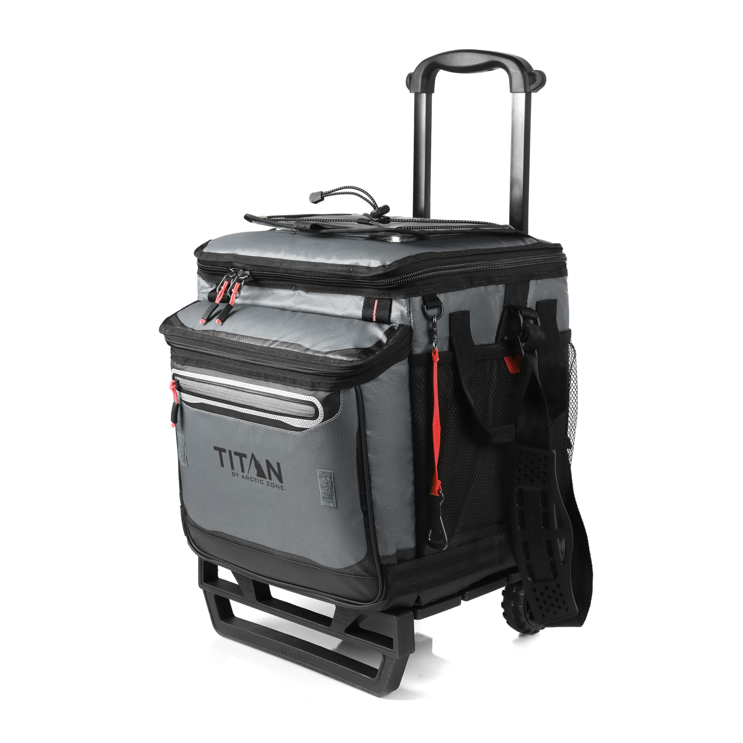 Arctic Zone Titan Deep Freeze 60 (50+10) Can Collapsible Rolling Cooler with Wheels and All-Terrain Cart