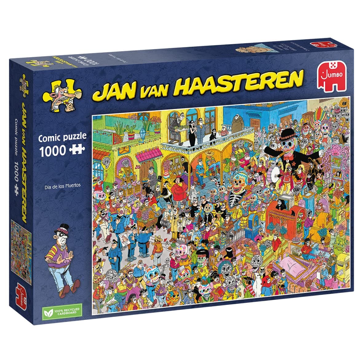 Jumbo Jan Van Haasteren Jigsaw Puzzle For Adults 1000-Piece Puzzle Vibrant Dia de Los Muertos Celebration Family Tradition, Iconic Elements, Premium Quality 68 x 49cm Display