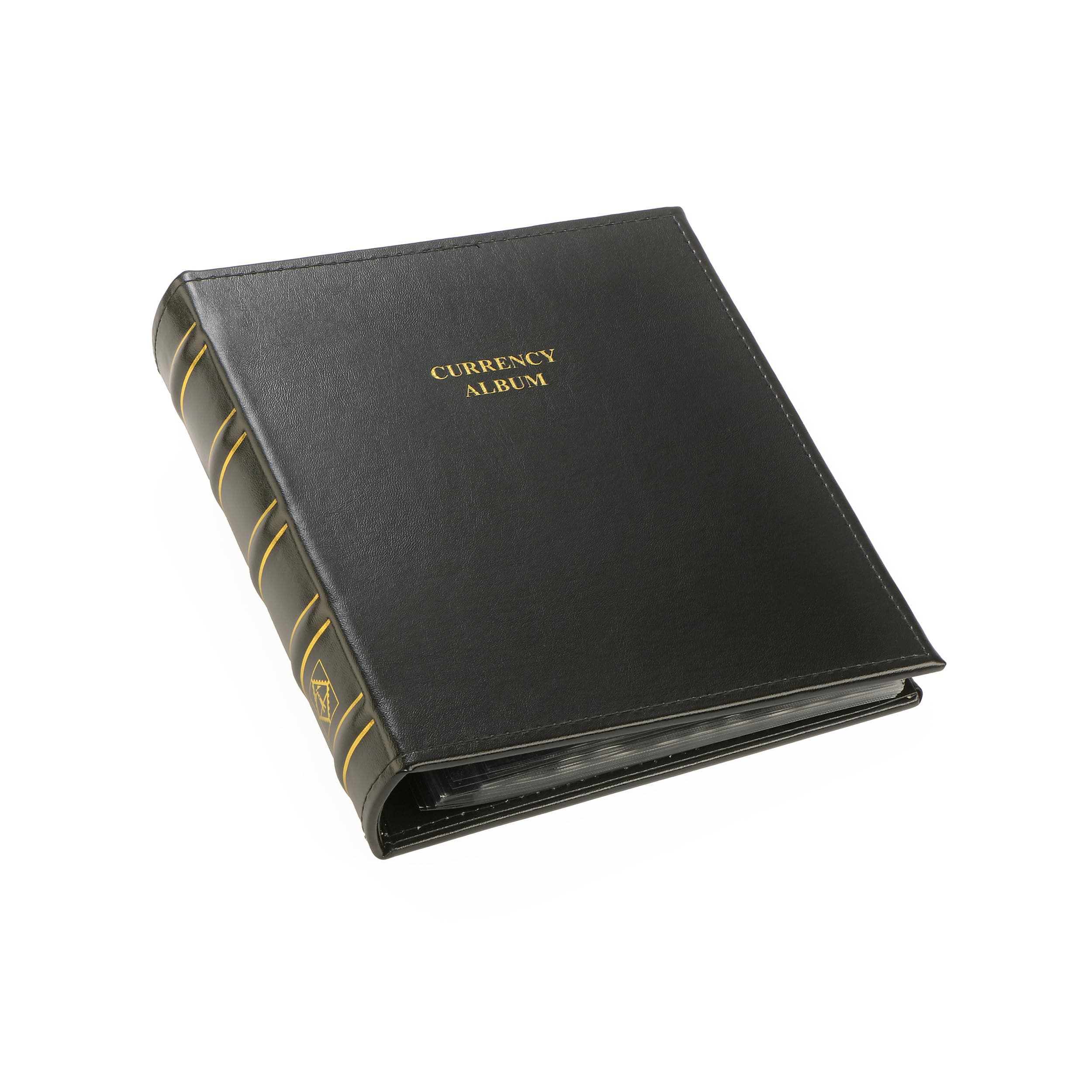 LIGHTHOUSE - Currency Album for Graded Banknotes and Currency Sleeves - Classic Leatherette Handmade 3-Ring Binder with 20 Pages - Additional Pages Available (8 1/4" x 9 1/2" x 1 3/4")