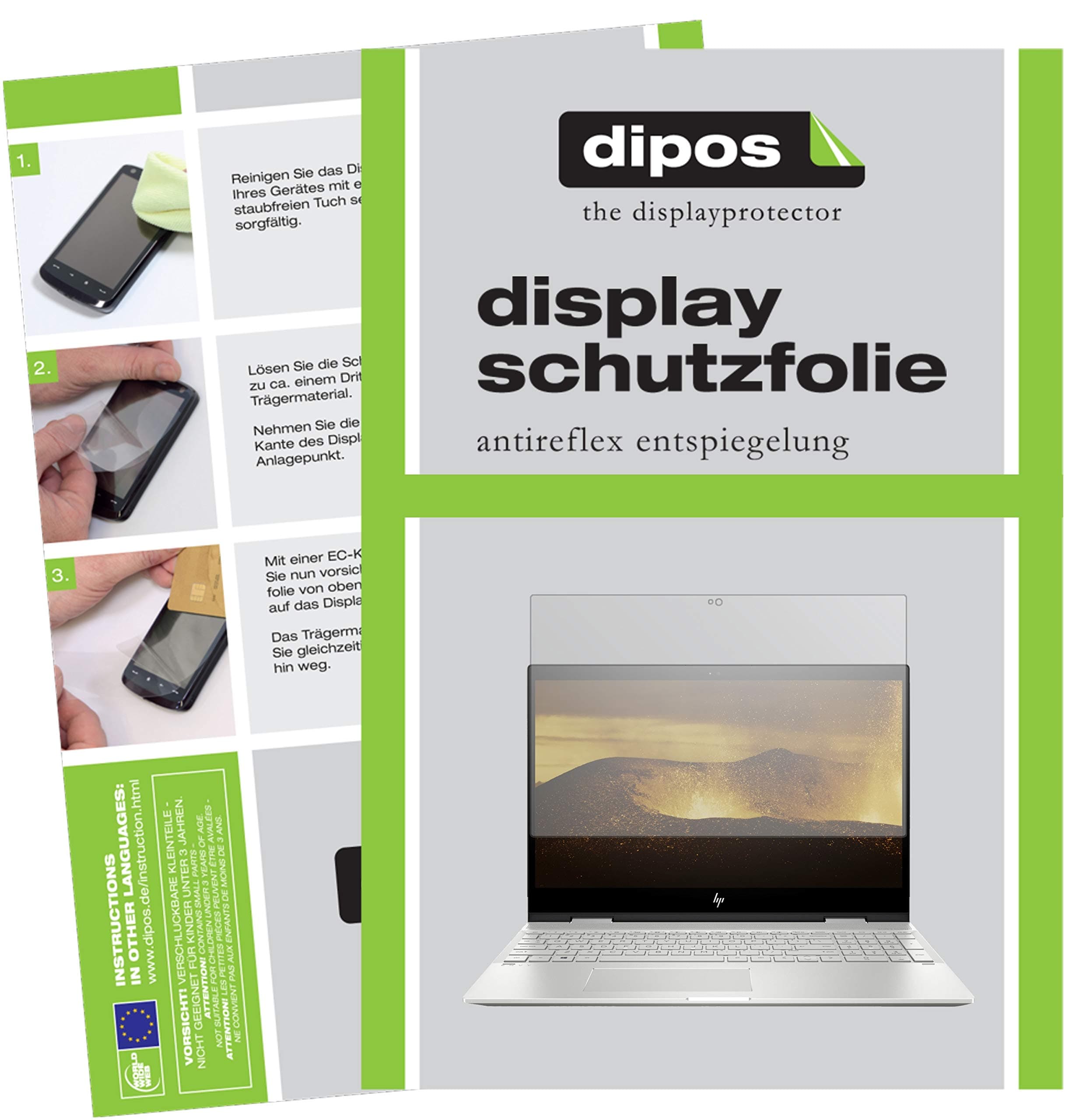 dipos I 2x Screen Protector matte compatible with HP Envy X360 13.3 inch Protection Films