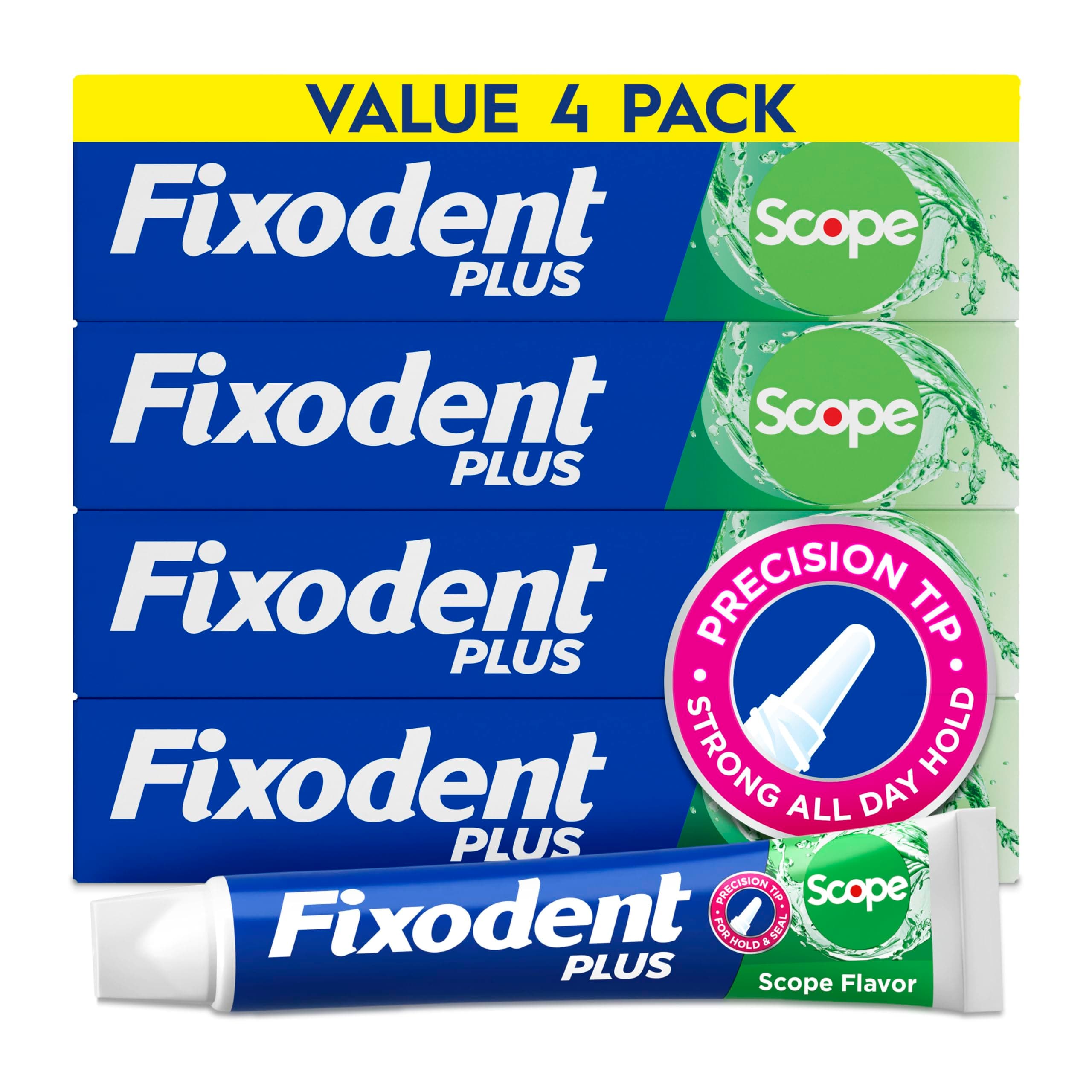 Plus Scope Secure Denture Adhesive 2.0oz (Pack of 4) eComm