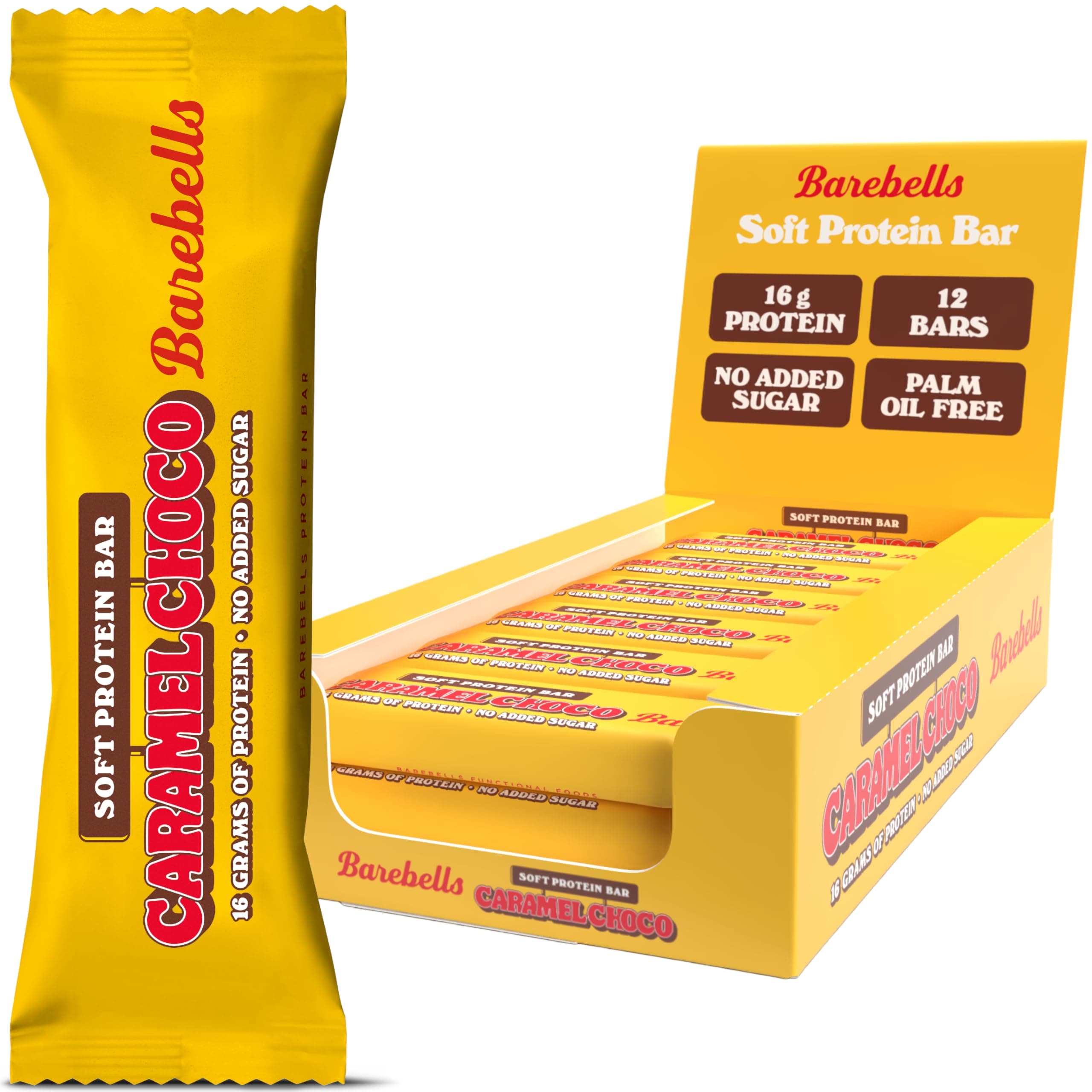 Barbells Protein Bars 55g x 12 Bars (Soft Caramel)