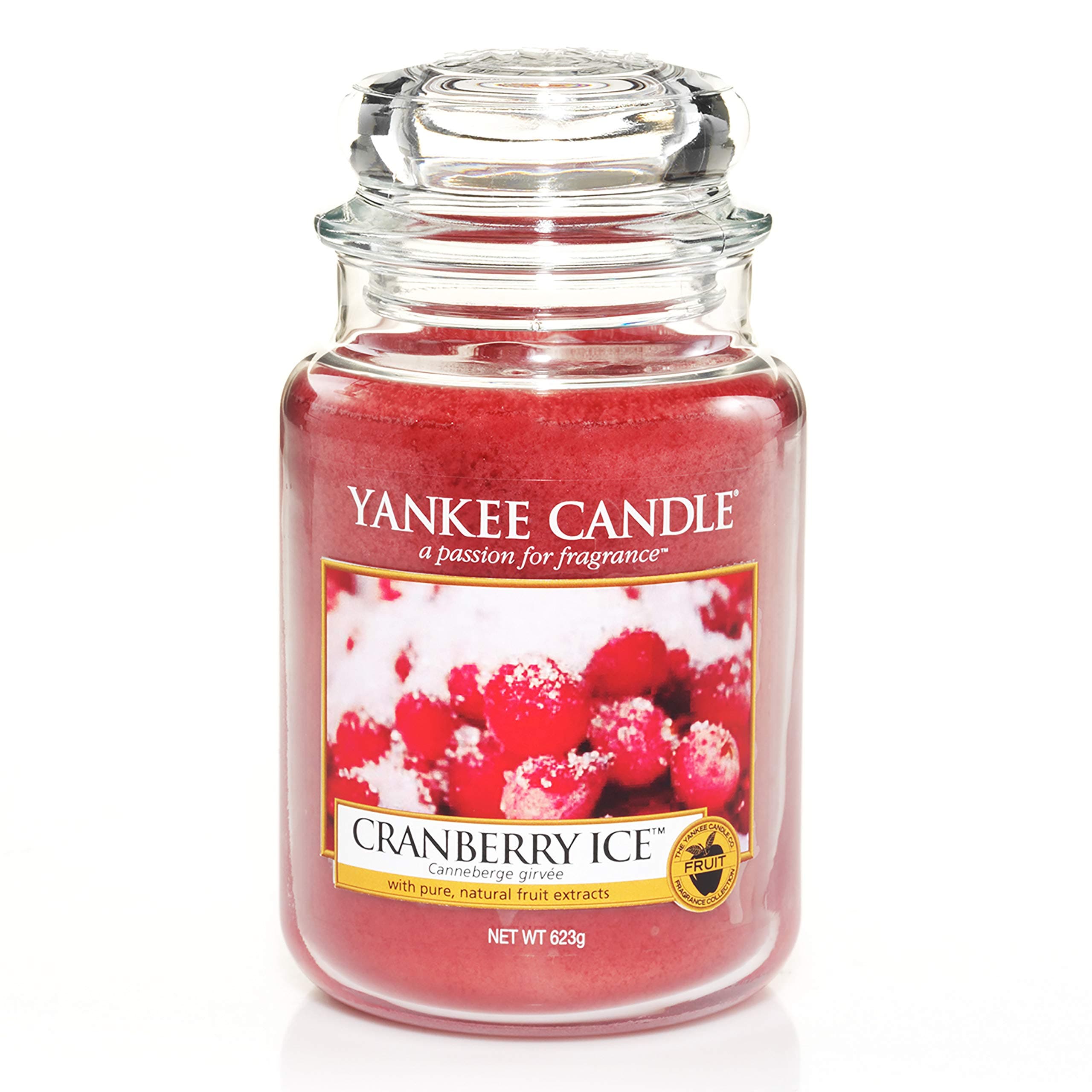 Yankee Candle Scented Candle | Scented Candle | Cranberry Ice Large Jar Candle | Burn Time: Up to 150 Hours