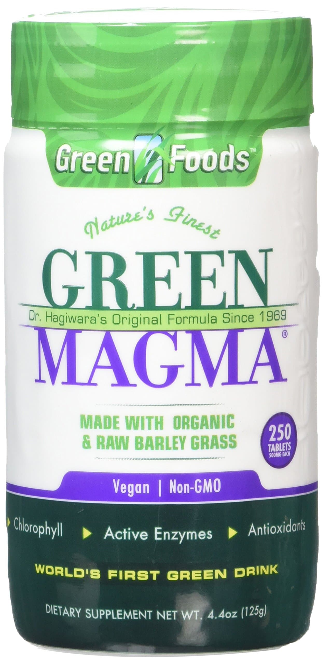 Green Foods Green Magma Barley Grass Juice 500mg - 250 Tablets (PACK OF 1)