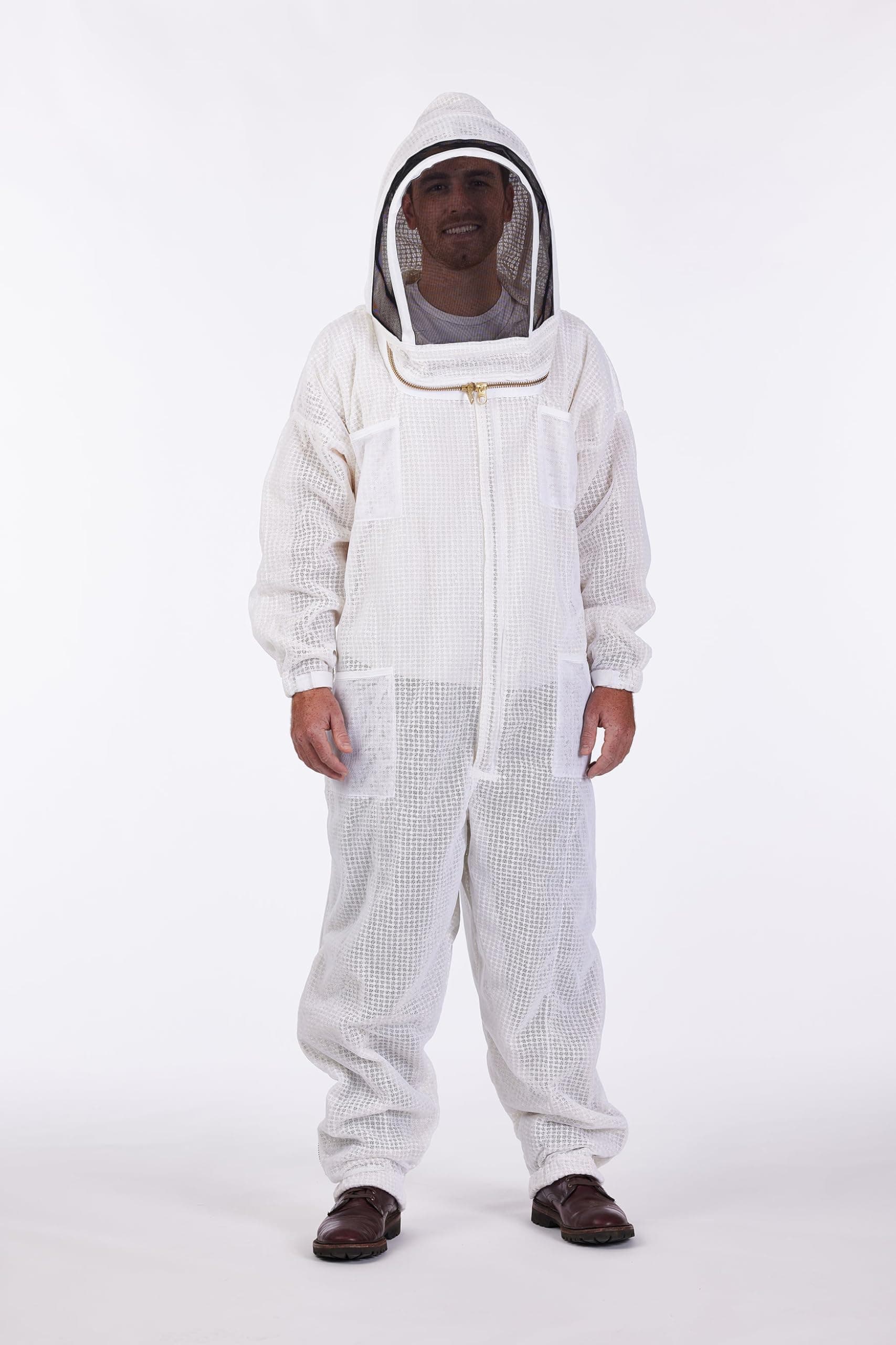 The Ultra Breeze Beekeeping Suit with Veil, 1-Unit, White, Small
