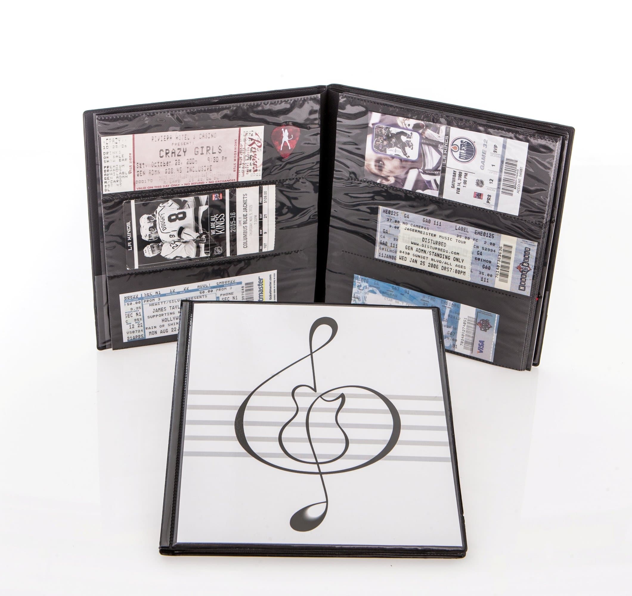 Ticket Keeper Album with guitar in music clef
