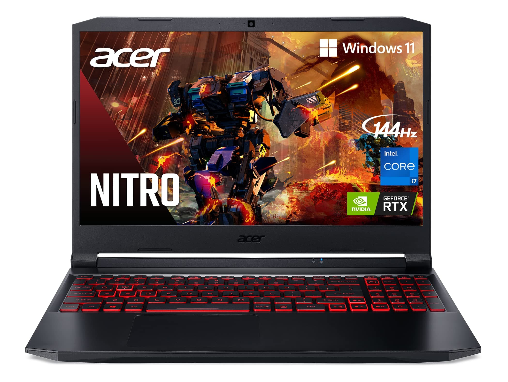 Nitro 5 AN515-57-79TD Gaming Laptop | Intel Core i7-11800H | NVIDIA GeForce RTX 3050 Ti Laptop GPU | 15.6" FHD 144Hz IPS Display | 8GB DDR4 | 512GB NVMe SSD | Killer Wi-Fi 6 | Backlit Keyboard