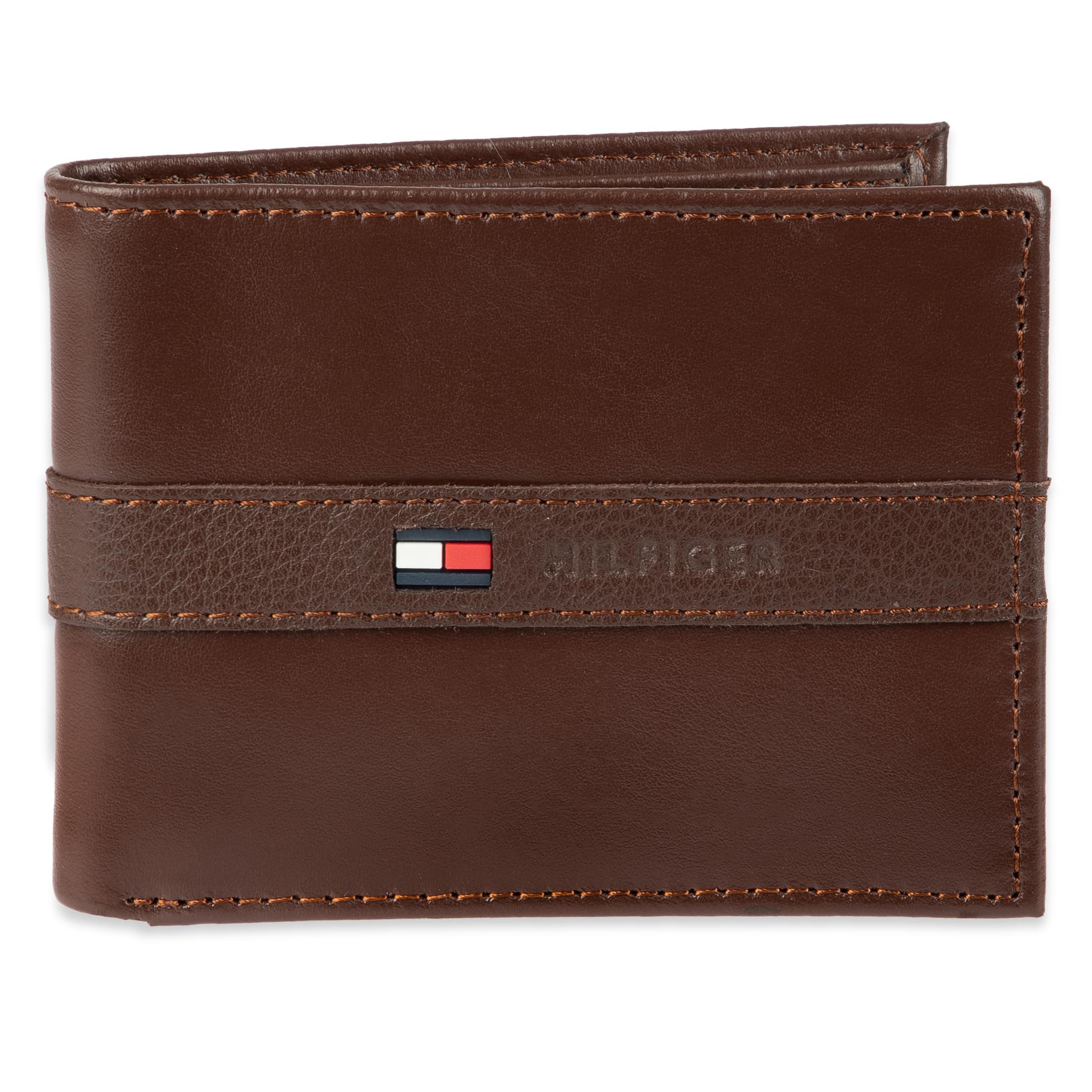 Tommy Hilfiger mens Leather Slim Bifold With Coin Pocket wallets
