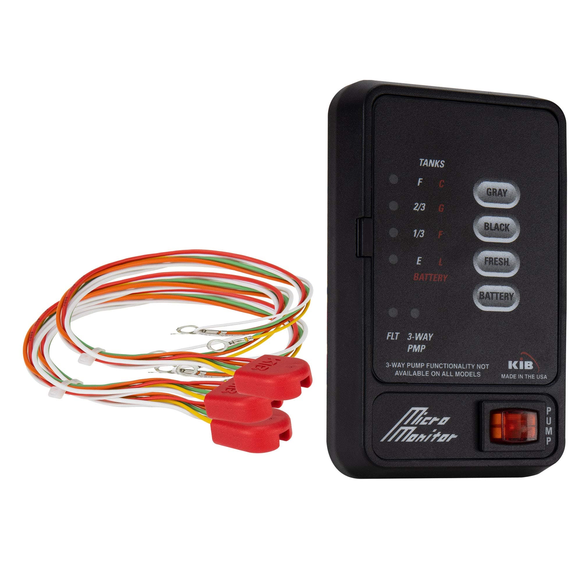 RecPro RV Tank Sensor Monitor Panel M21 | KIB Replacement | Panel Only | Fresh Water or Holding Tank Level Sensor (Black)