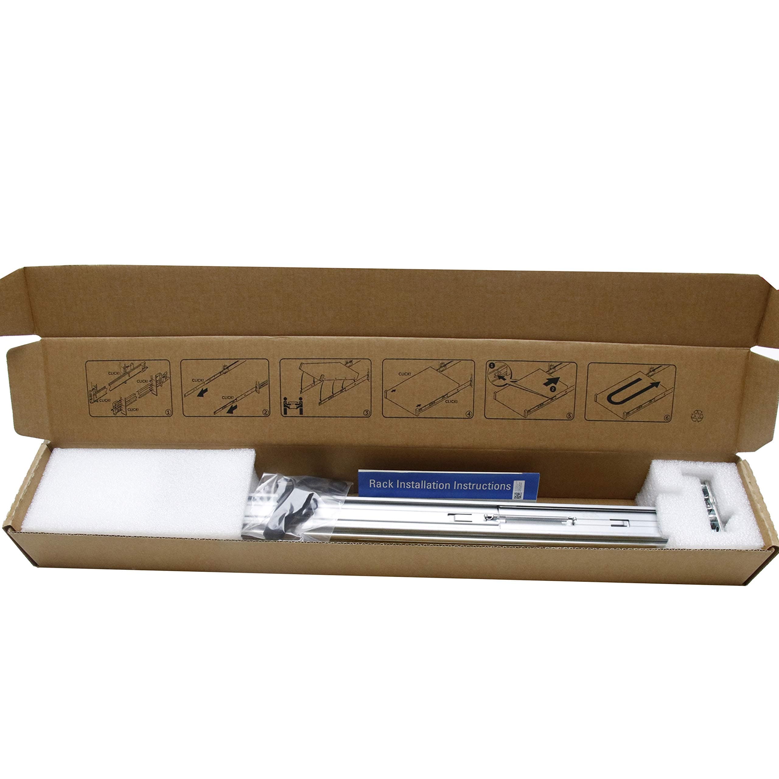 BestParts New 2U Sliding Ready Rail Kit Compatible with Dell Poweredge R520 R540 R720 R720XD R730 R740 R820 0PWN3 H4 X 6 in Box