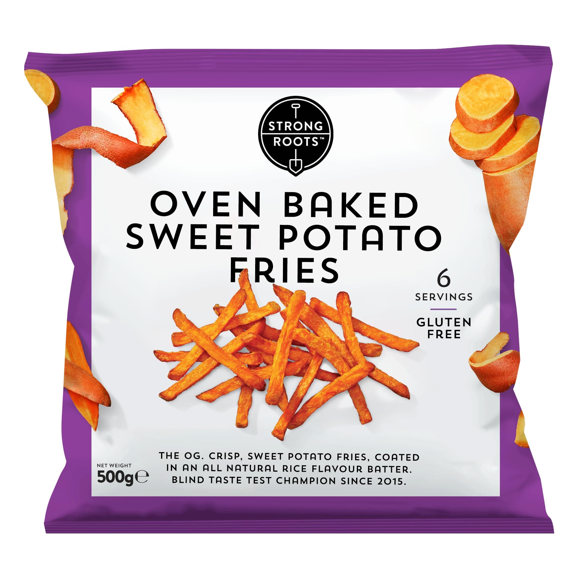 Strong Roots Sweet Potato Fries, 500g (Frozen)