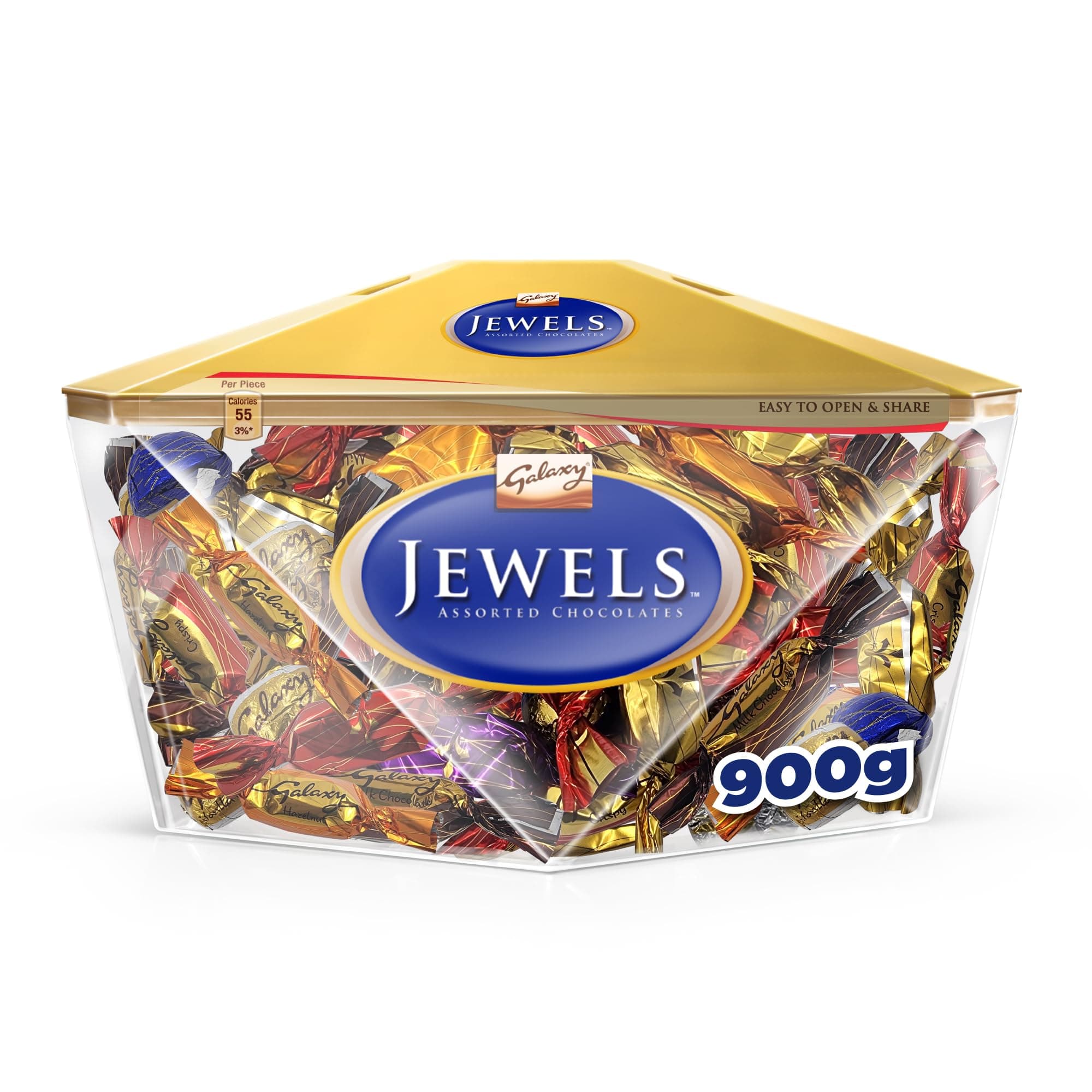 Jewels, Assortment Gift Box of 900g, Miniature Pralines, Galaxy Flavor Combination