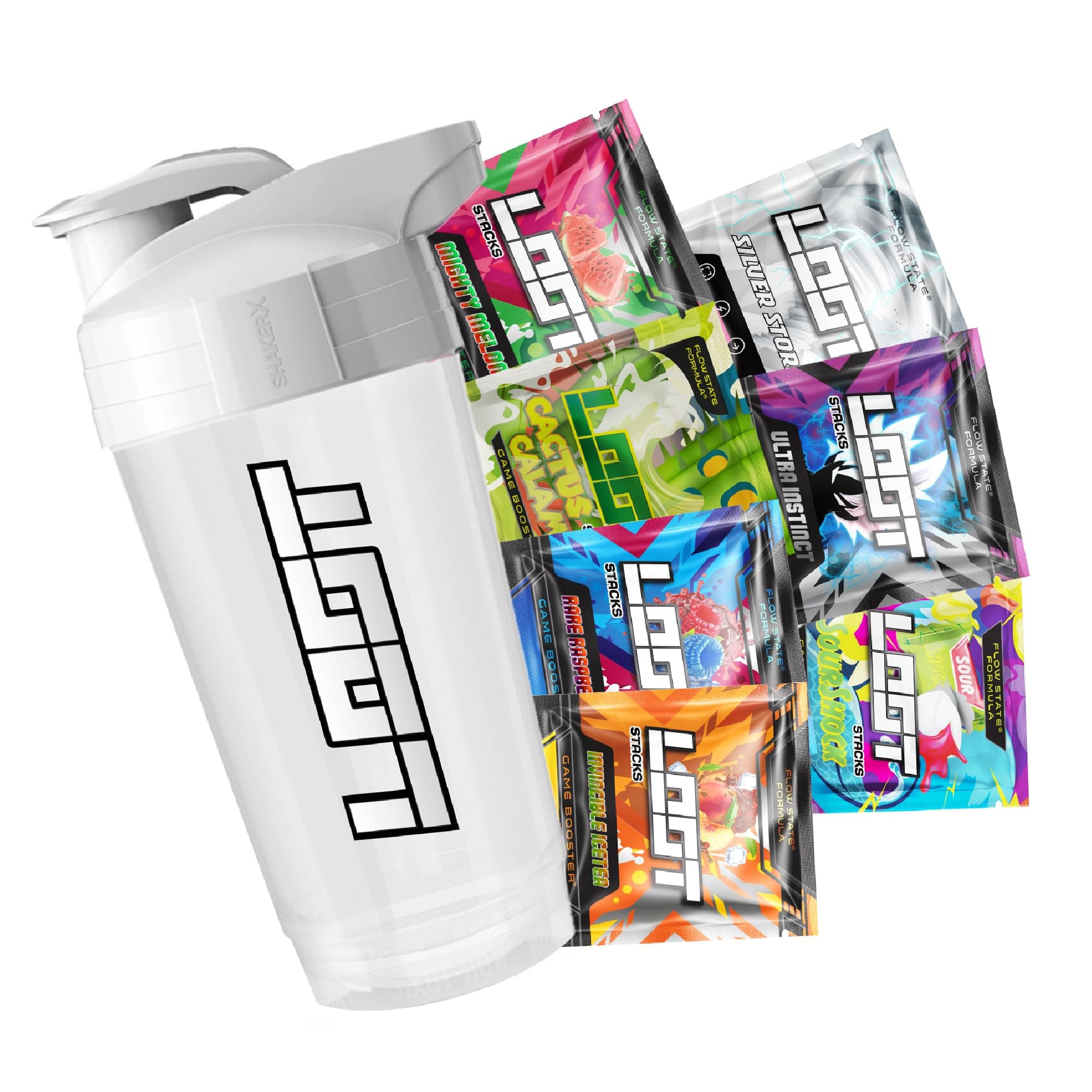 LOOT® - Premium Game Booster with The Flow-State® Formula | Trial Set | 20 high-dose Ingredients | Unique Design | Concentration Stamina Reactivity | 7 Stacks