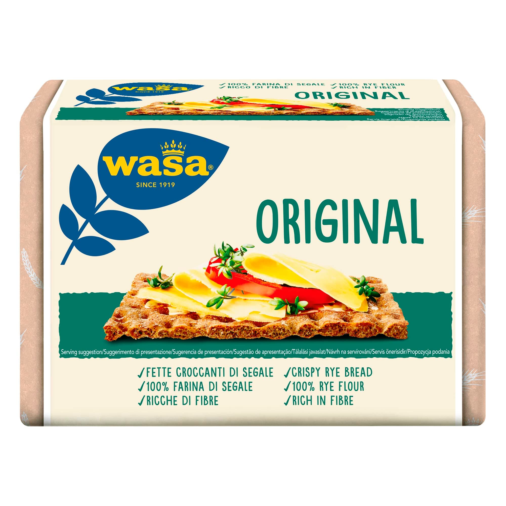 Wasa Original Whole Grain Healthy Crispbread Crackers 275g