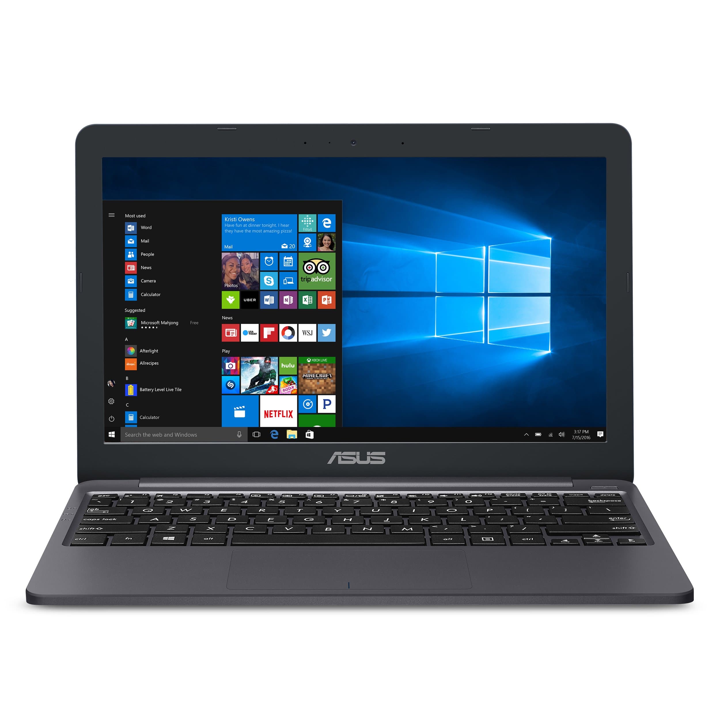 L203MA-DS04 VivoBook L203MA Laptop, 11.6” HD Display, Intel Celeron Dual Core CPU, 4GB RAM, 64GB Storage, USB-C, Windows 10 Home In S Mode, Up To 10 Hours Battery Life, One Year Of Microsoft 365