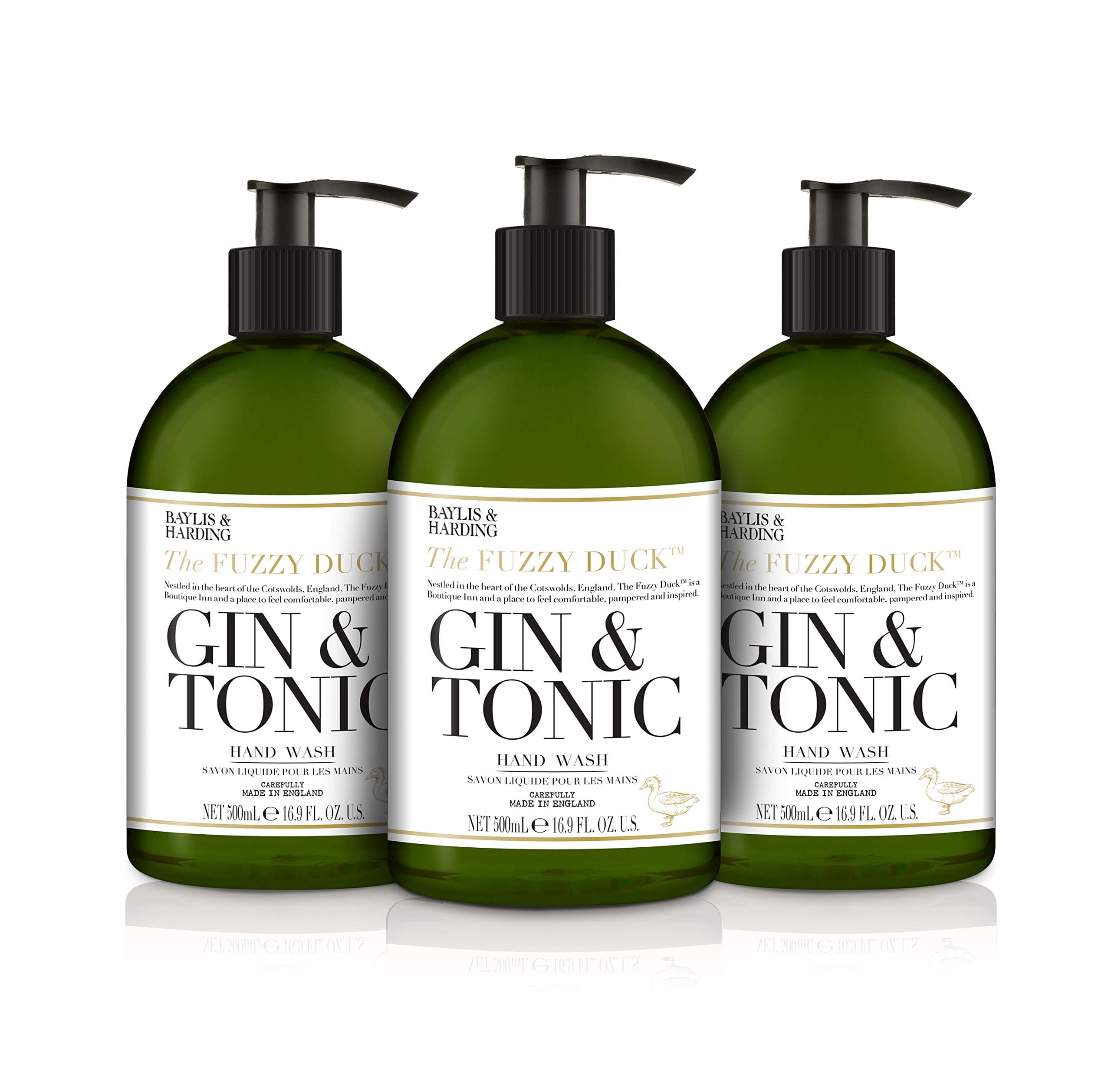Baylis & Harding Fuzzy Duck Hand Wash, Gin & Tonic, 500ml (Pack of 3) - Vegan Friendly