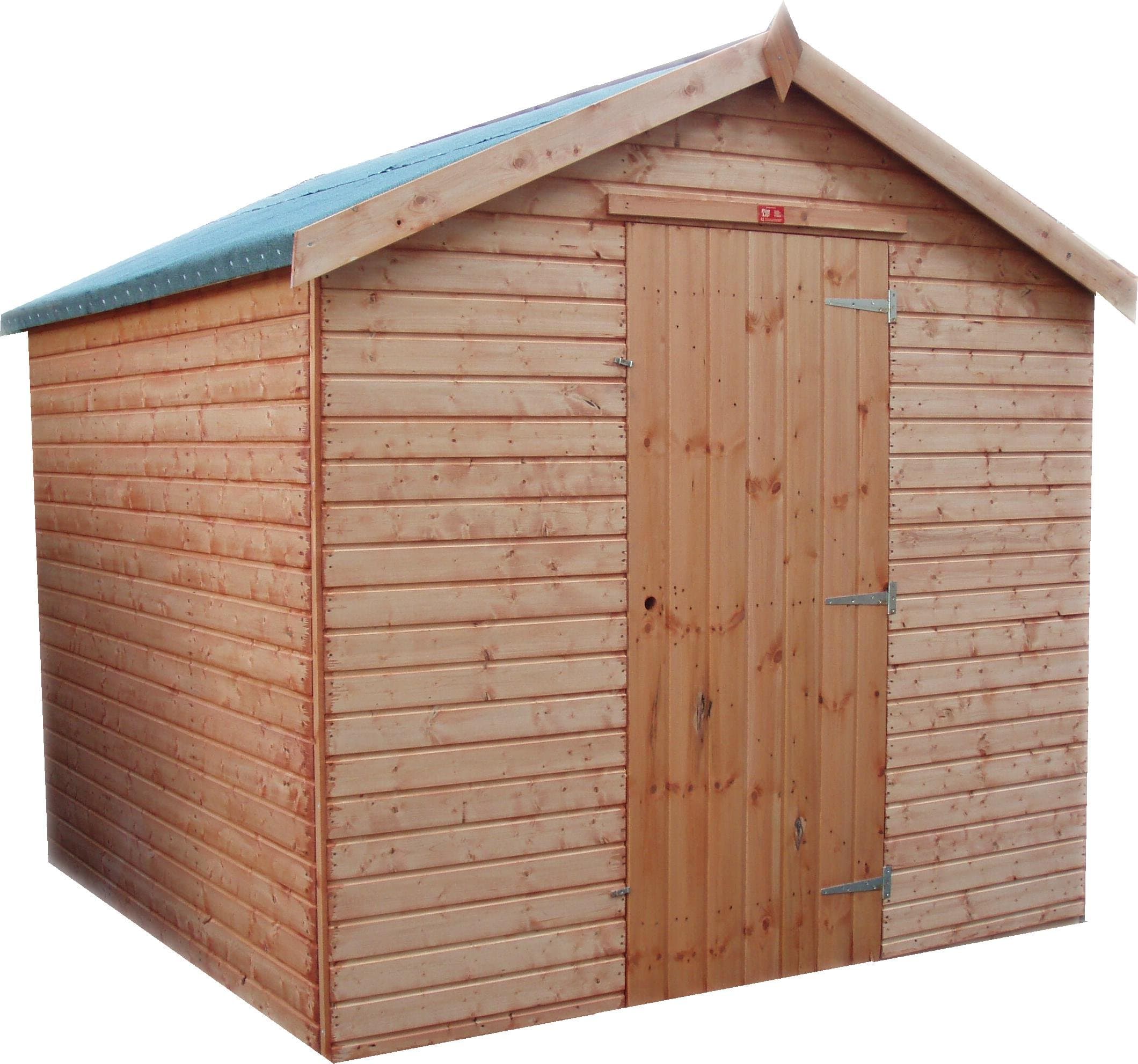 Pinelap10x5 quality fully T&G wooden euro apex garden shed timber