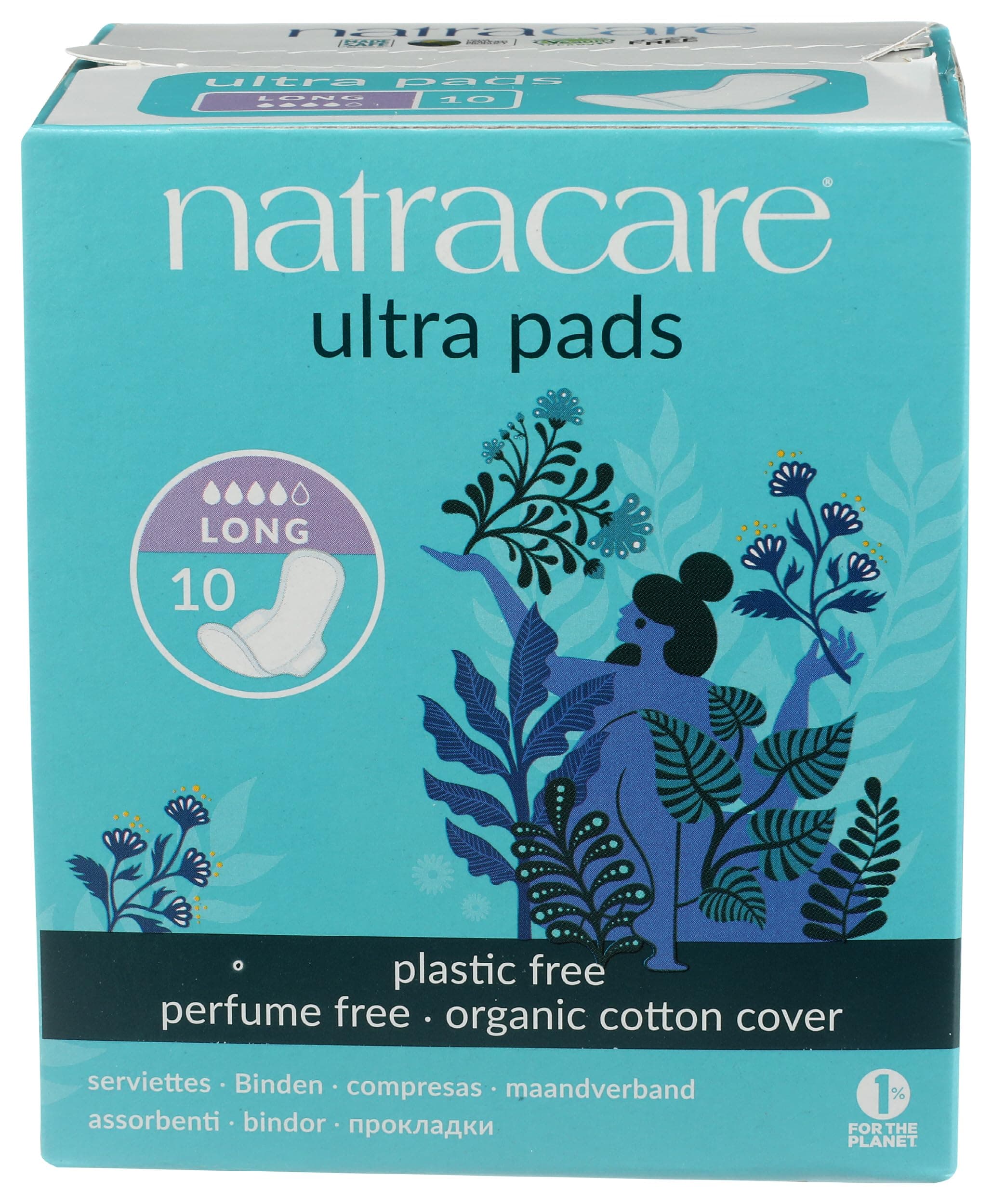 Natracare Organic Cotton Ultra Pads 14 Long Flow