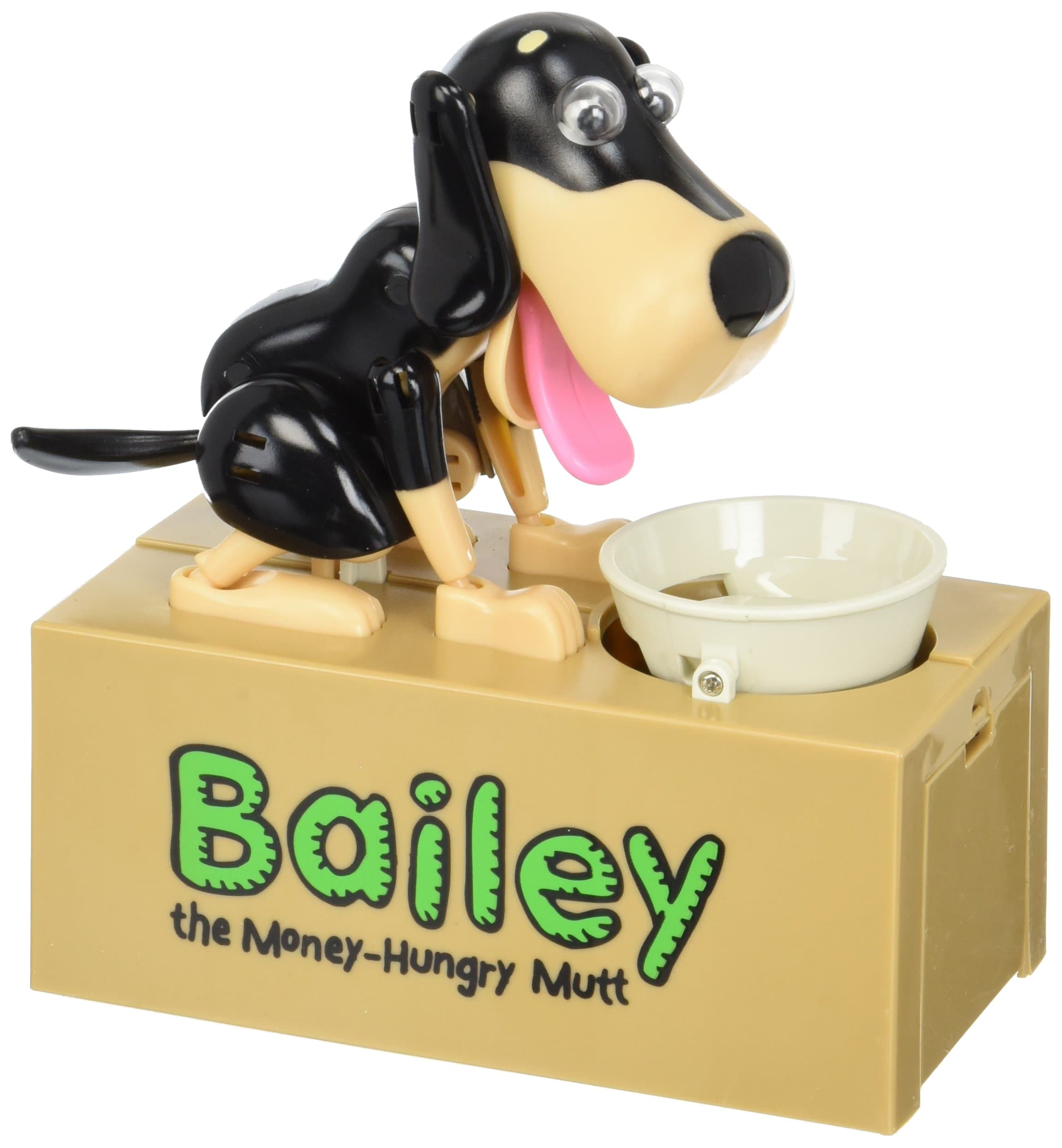 Dog Mechanical Piggy Bank- Watch Him Eat Your Coins! (Sand)