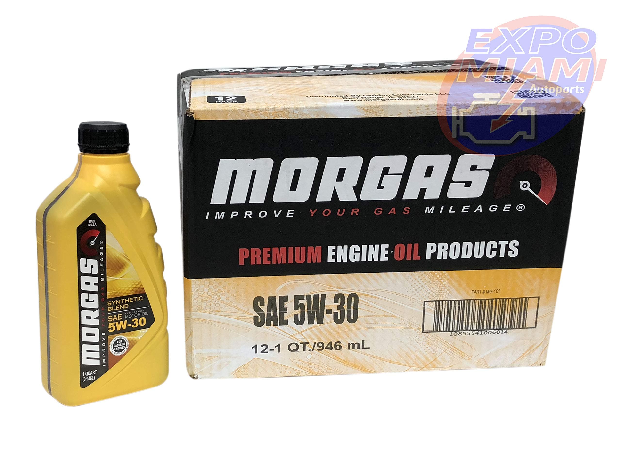 Premium Motor Oil 5W-30 Synthetic Blend 12 Quart