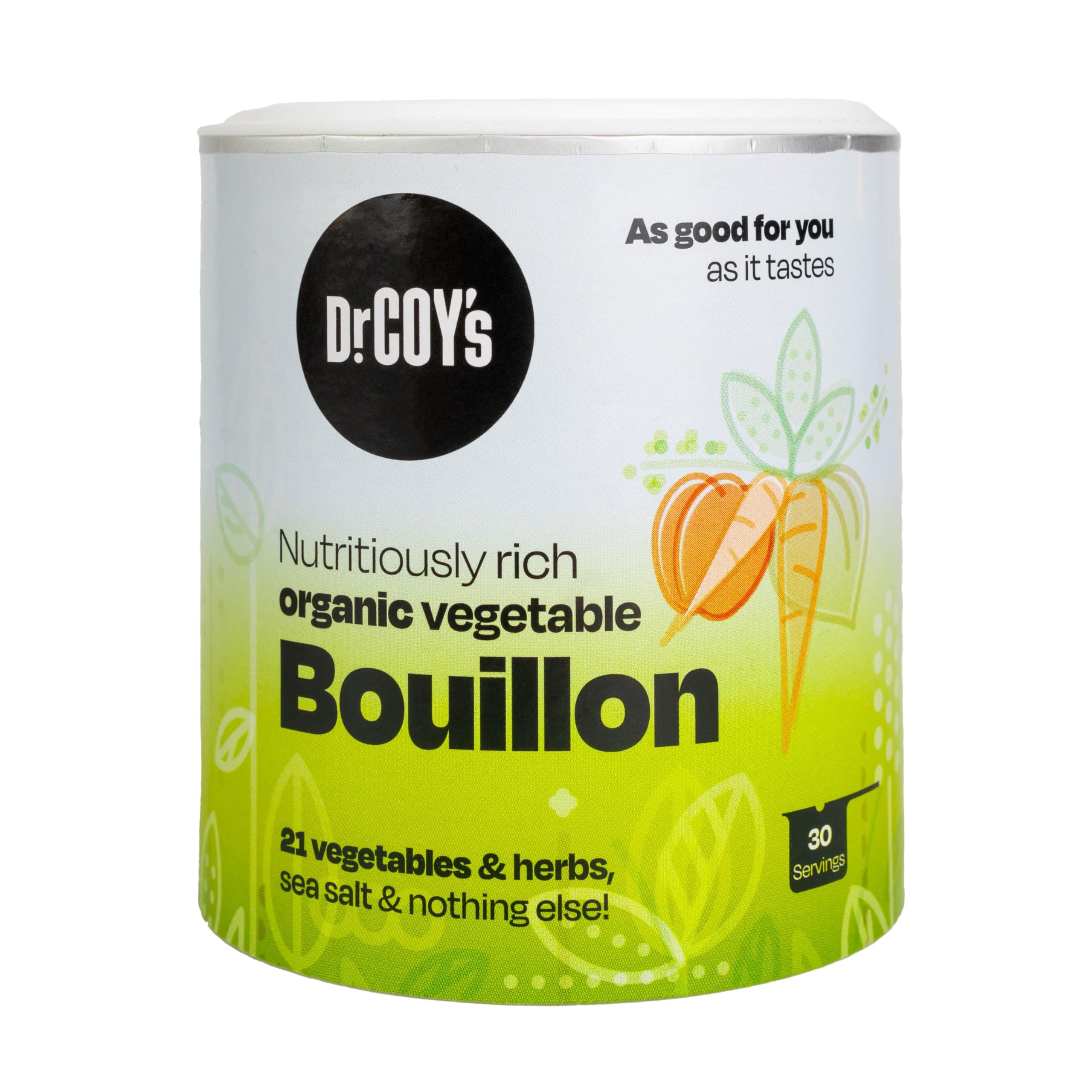 Organic Vegetable Bouillon Powder 150g - Gluten Free, Vegan Broth for Vegetable Stock, Soups and Sauces - Rich in Organic Vegetables - Ideal for Cooking & Seasoning