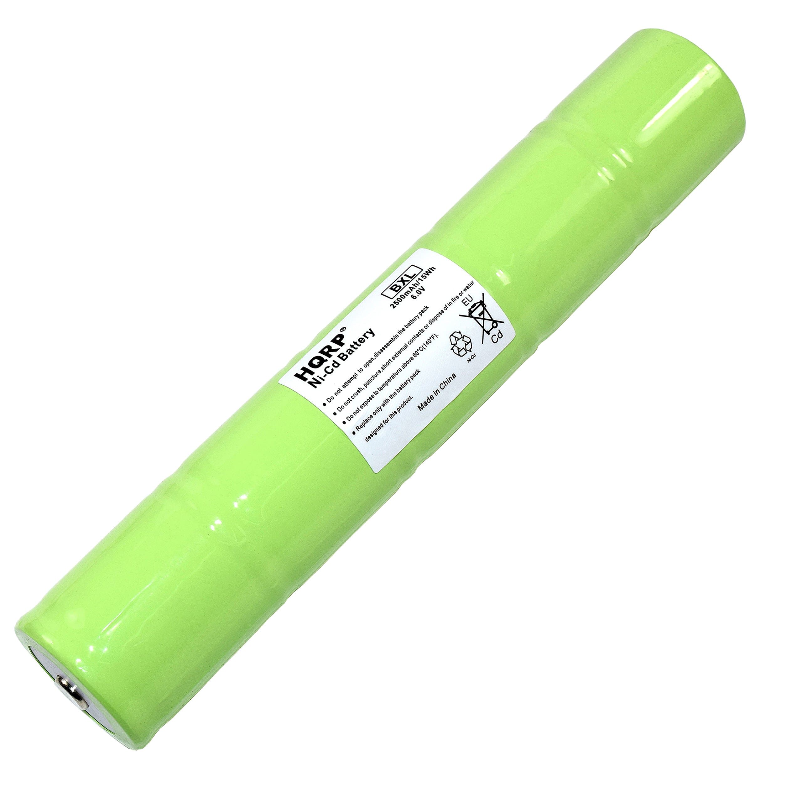 HQRP Ni-Cd 1/2D 6V 2500mAh Rechargeable Battery Compatible with Maglite ARXX235 / ARXX075, Maglite 108-000-817, 108-817, 108-000-439, 108-439, Mag Charger LED Flashlight Batteries Pack