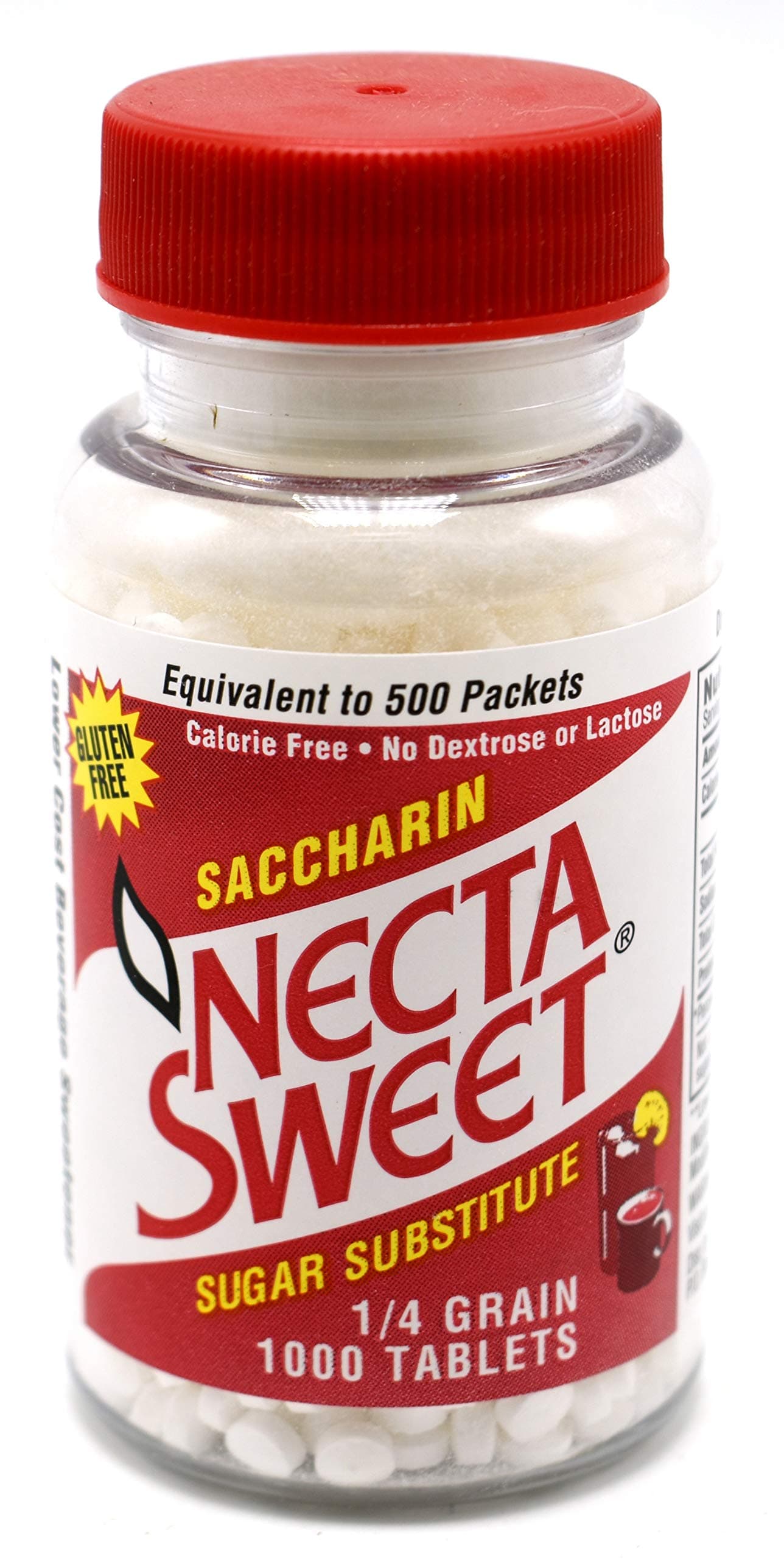 Necta Sweet Saccharin Sugar Substitute 1/4 Grain 1000 Tablets