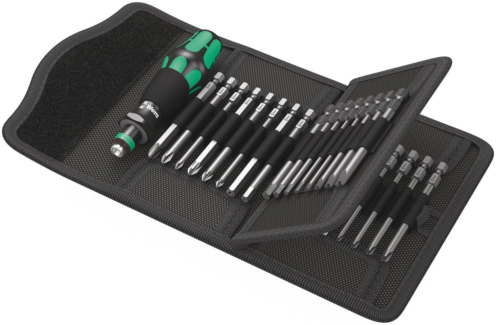 Wera Kraftform Kompakt 62 Bitholding Screwdriver and Pouch Set, 33-Pieces