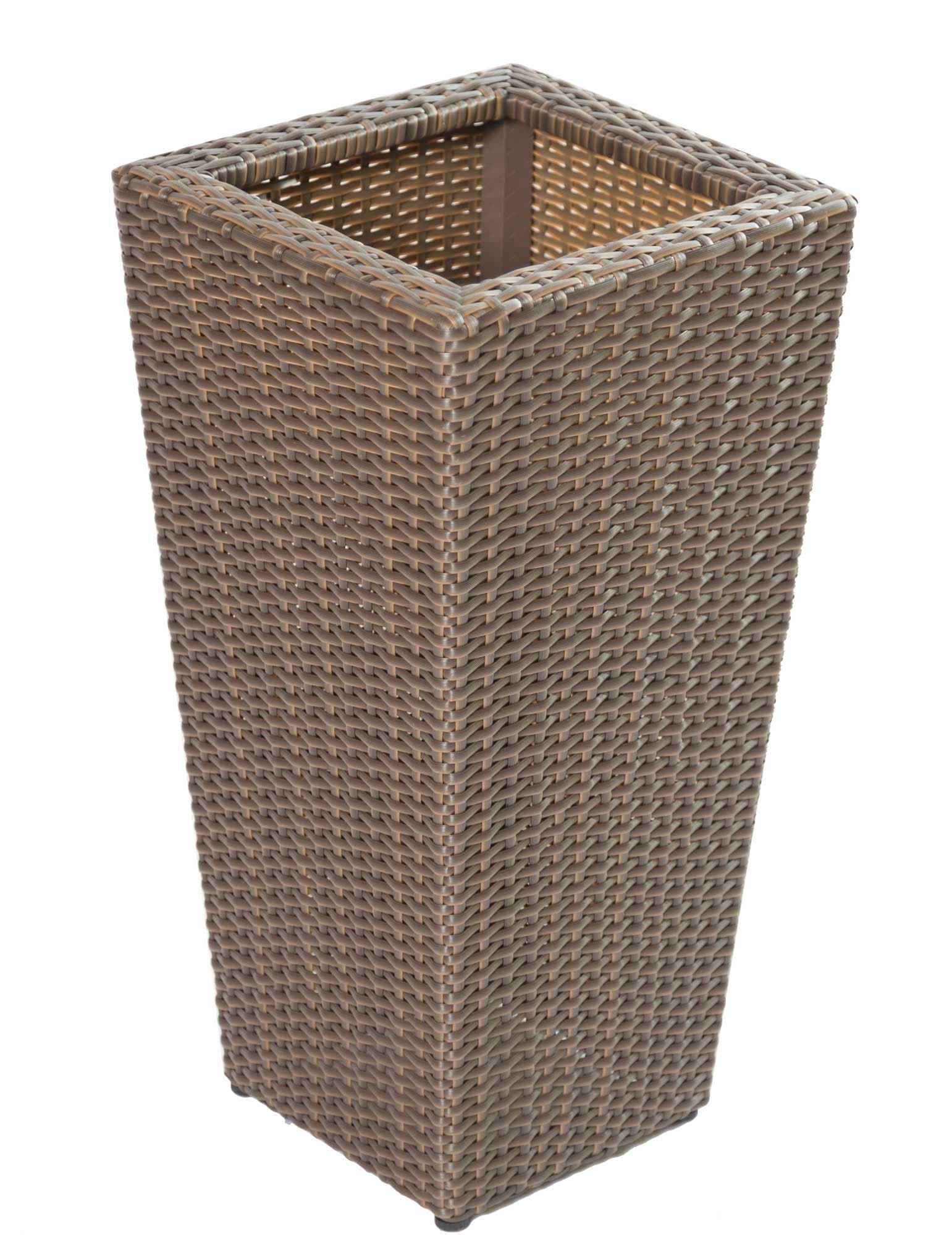 Square Wicker Outdoor Planter- Stackable- 24" Size